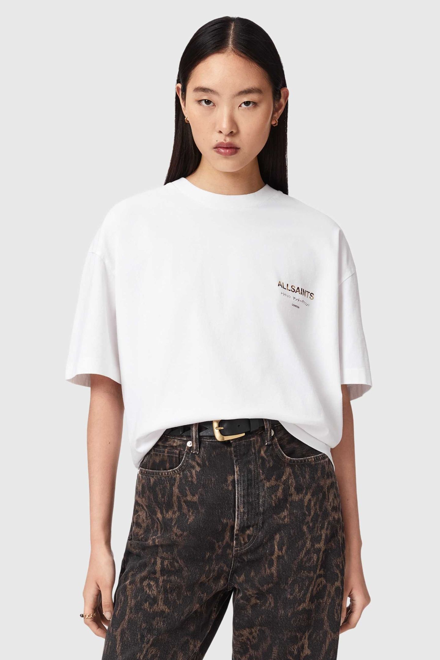 UNDERGROUND ETTA TEE WHITE/COW PRINT 4