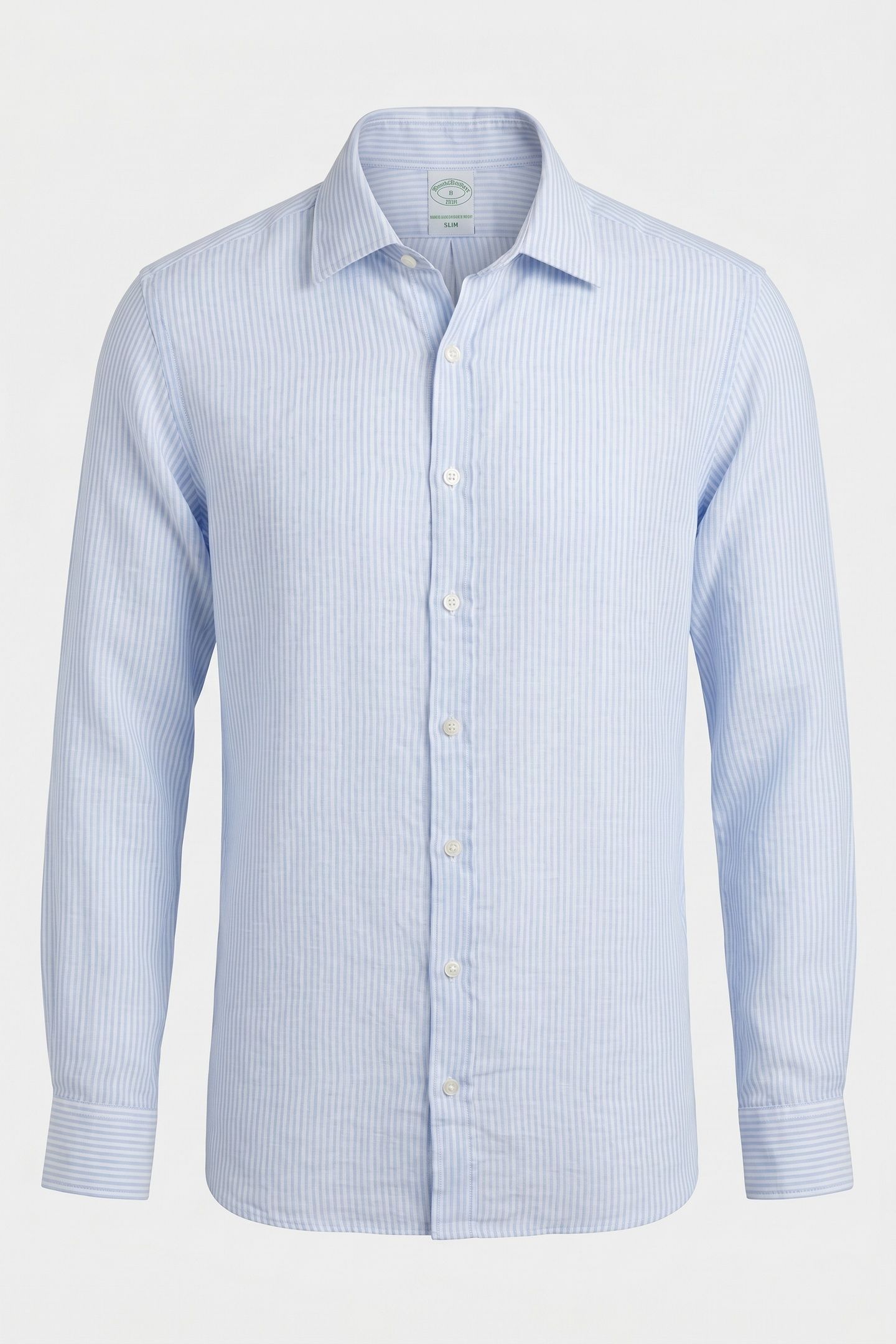 CLASSIC COLLAR SHIRT LINEN LIGHT BLUE 5