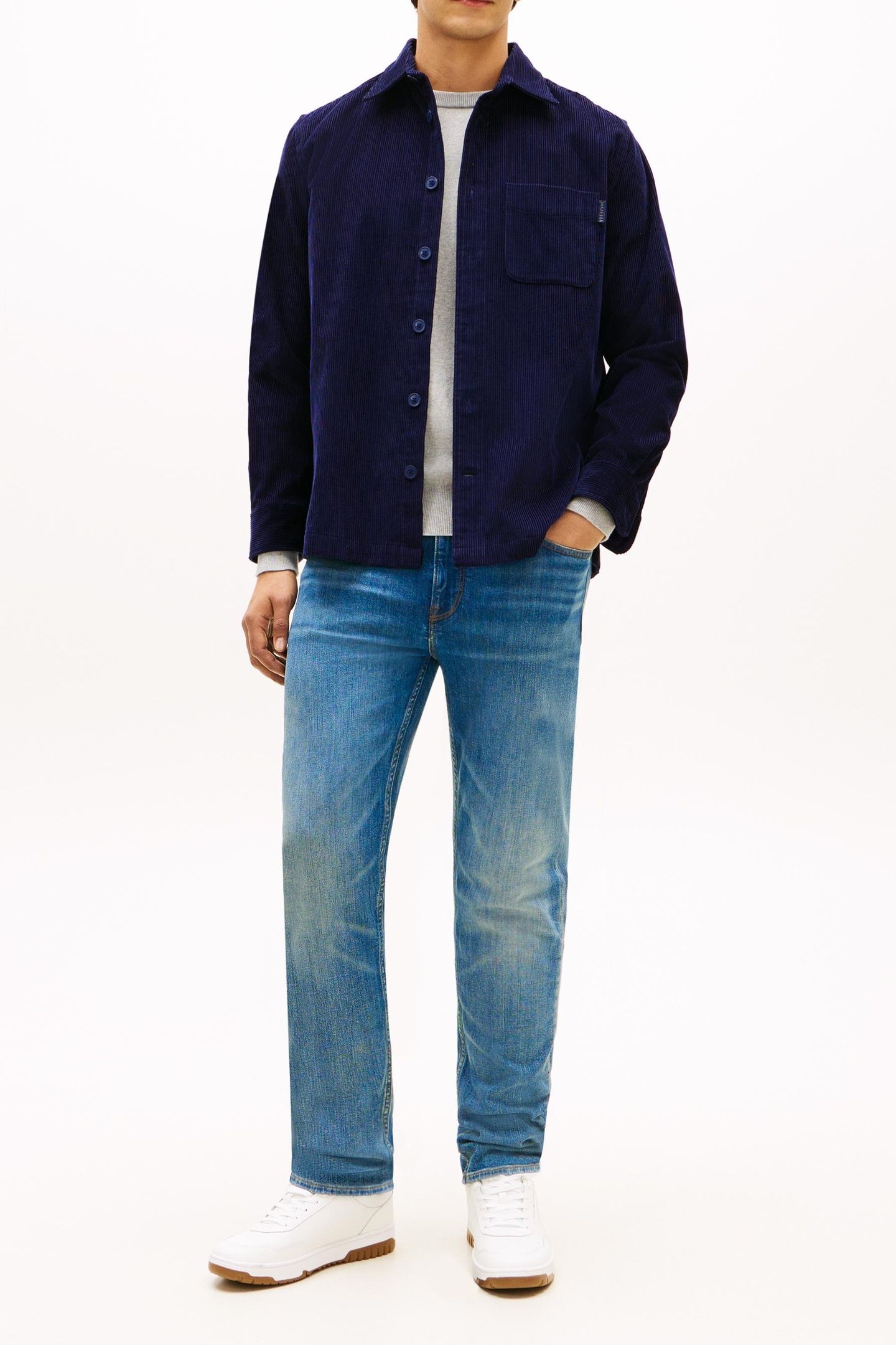 CORDUROY RELAXED OVERSHIRT IMPERIAL NAVY 1