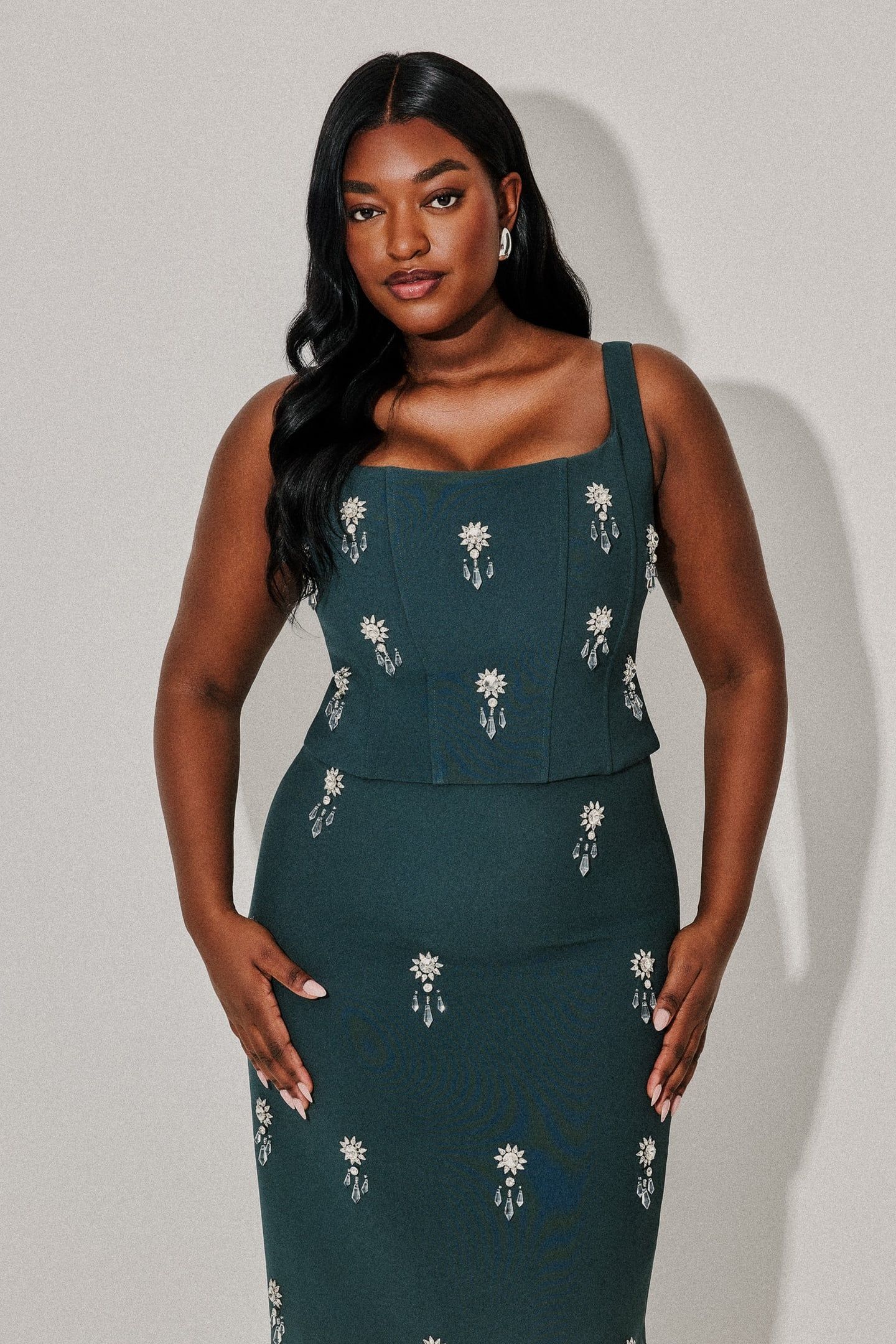 CRYSTAL CORSET TEAL 2