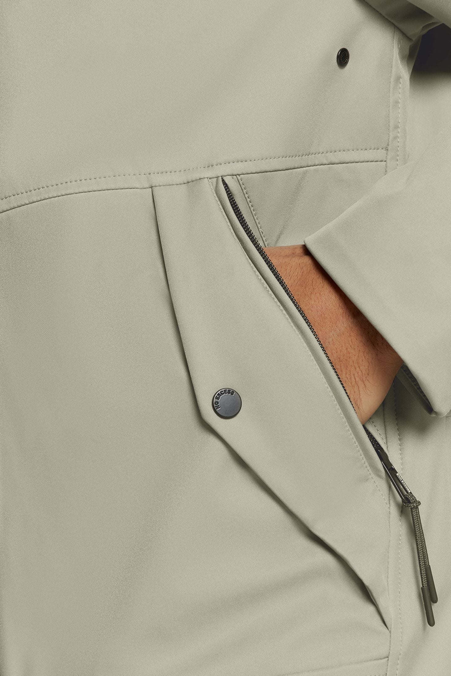 JACKET MID LONG HOOD DETACHABLE LIGHT ARMY 6
