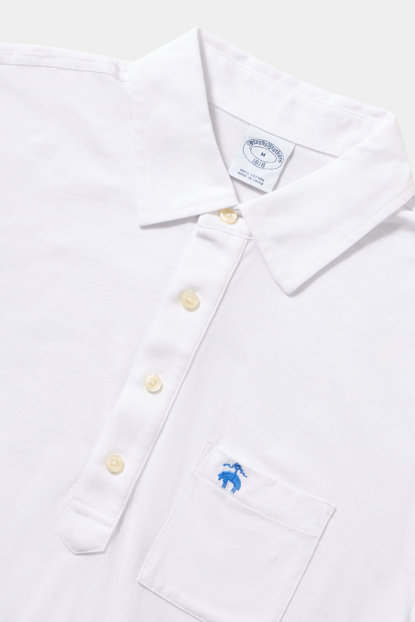 KNIT LONG SLEEVE POLOS WHITE 5