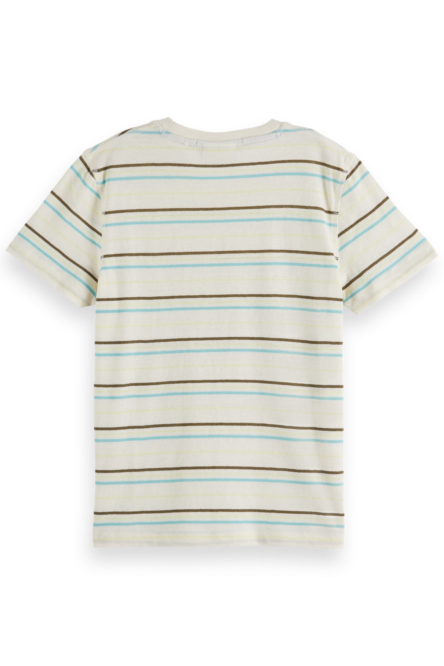 BOY RELAXED-FIT YARN-DYED STRIPED T-SHIRT SOFT ICE/ NEON YEL 2