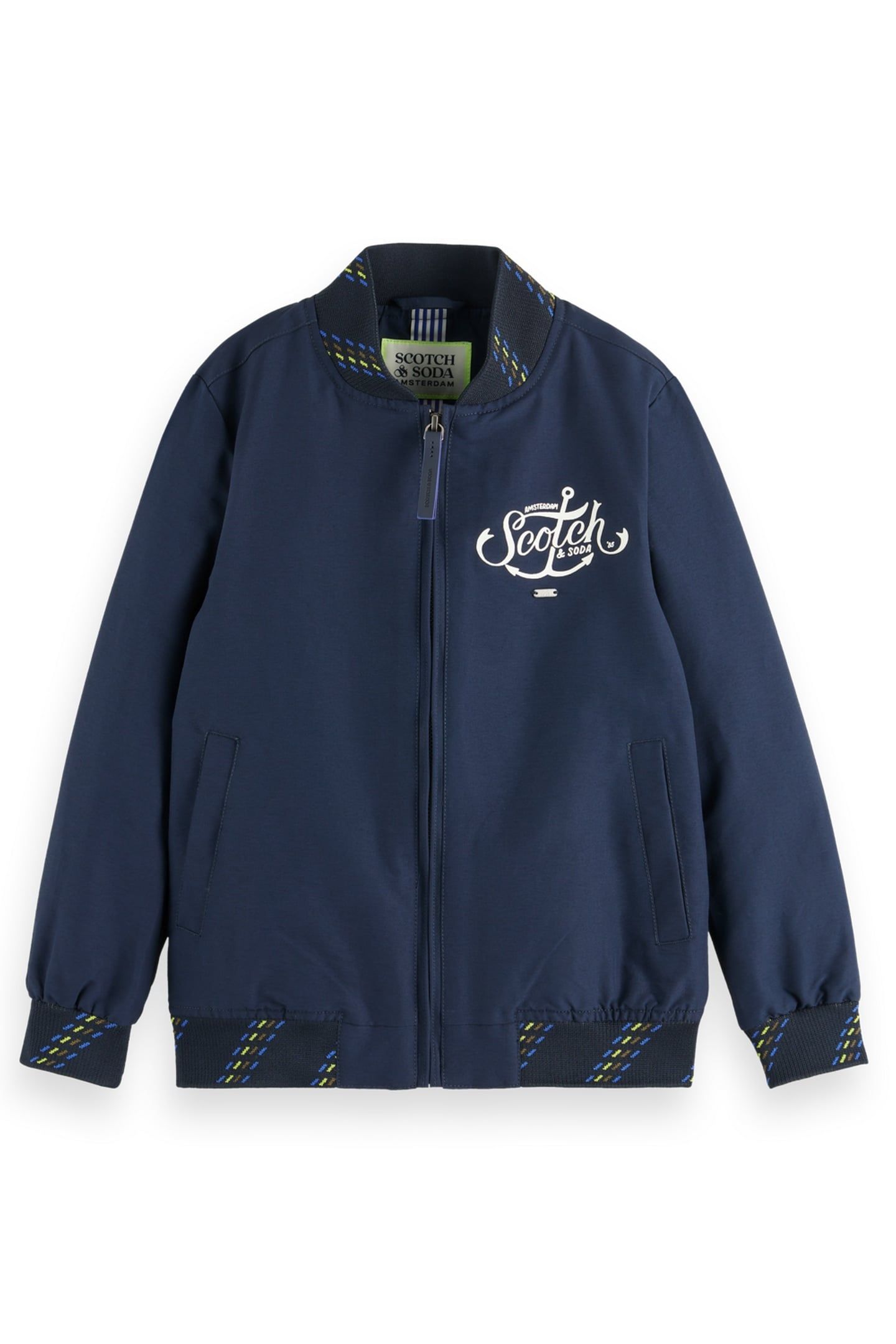 BOY LIGHTWEIGHT JACKET WITH COLOURFUL RIB TIPPING NIGHT 1