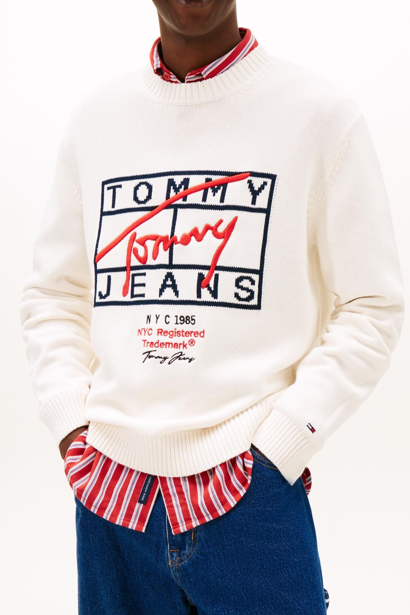 REGULAR SIGNATURE SWEATER ANCIENT WHITE 1