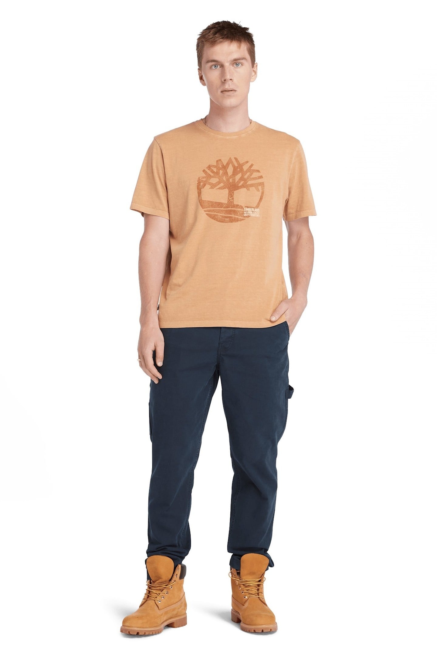 GARMENT DYE LOGO GRAPHIC TEE WHEAT BOOT 2