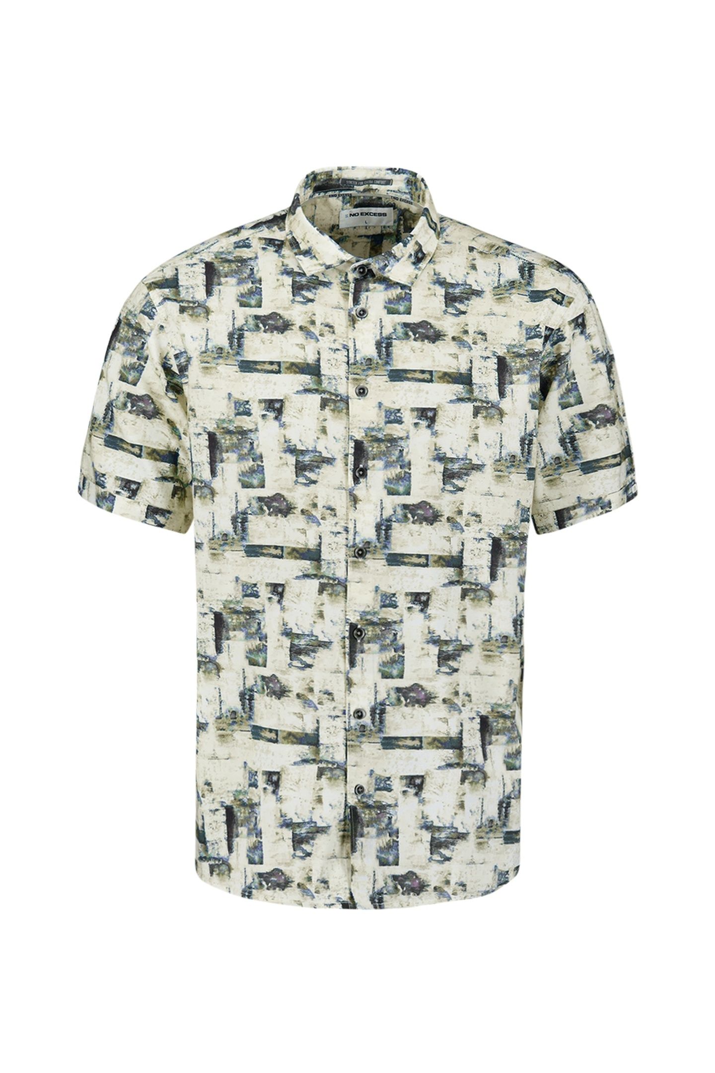 SHIRT SHORT SLEEVE ALLOVER PRINTED BLUE 3
