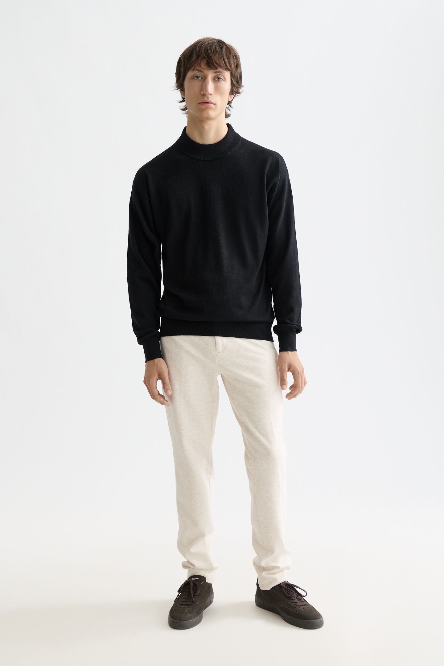 CORE - DROPPED SHOULDER MOCK NECK PULLOVER BLACK 1