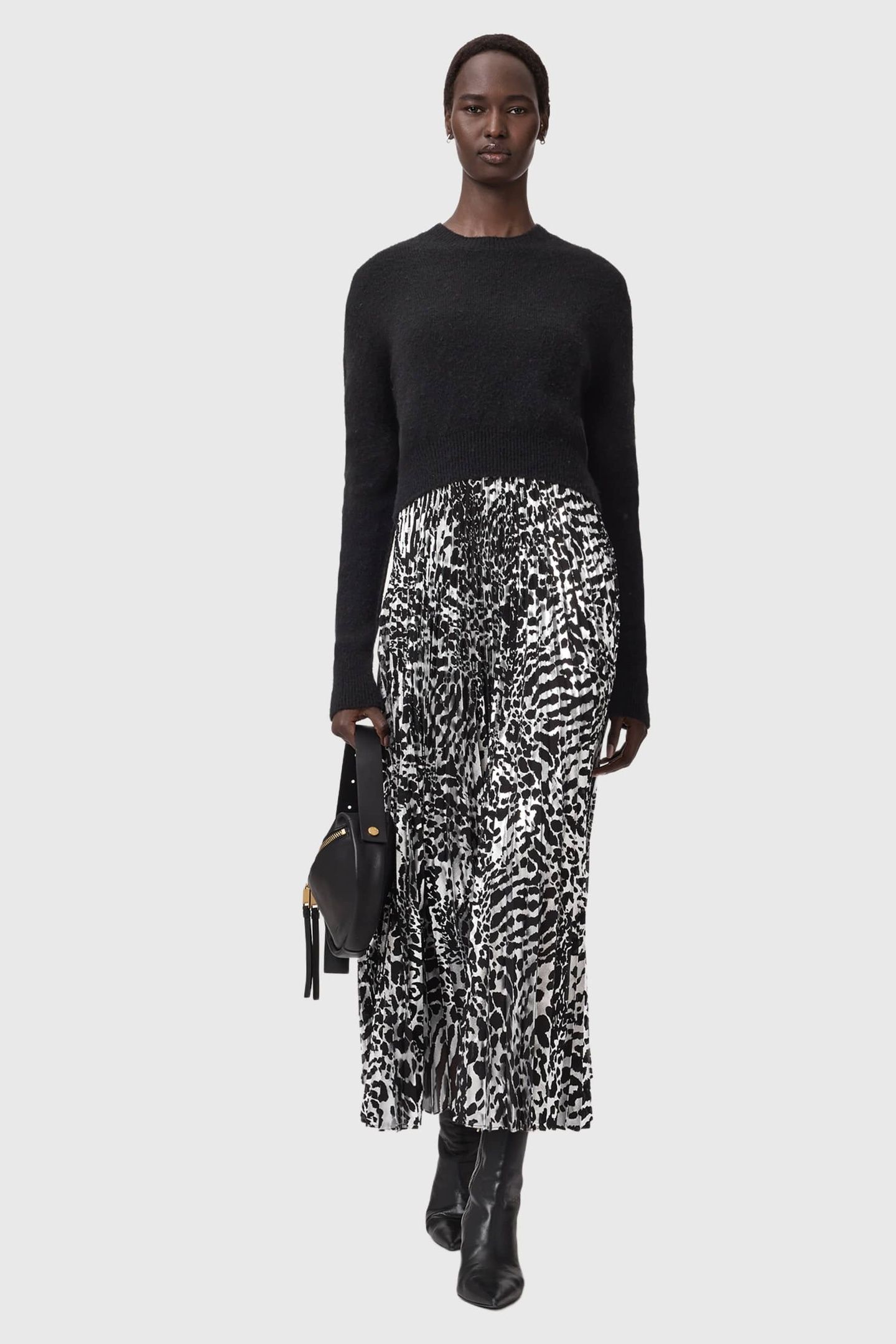 SPARK LEPPO DRESS BLACK/CHARCOAL 1
