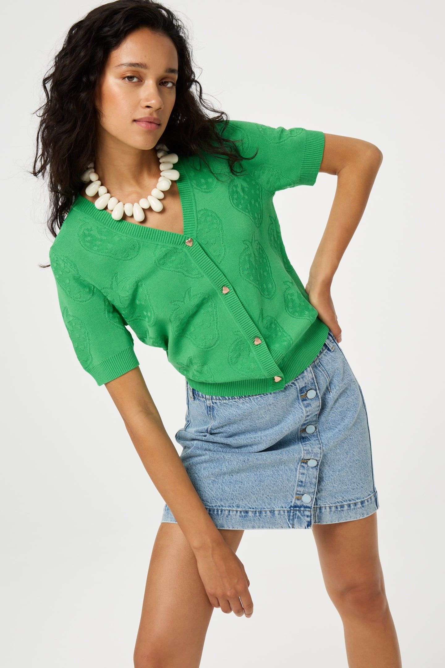 MADDY CARDIGAN GREEN APPLE 1