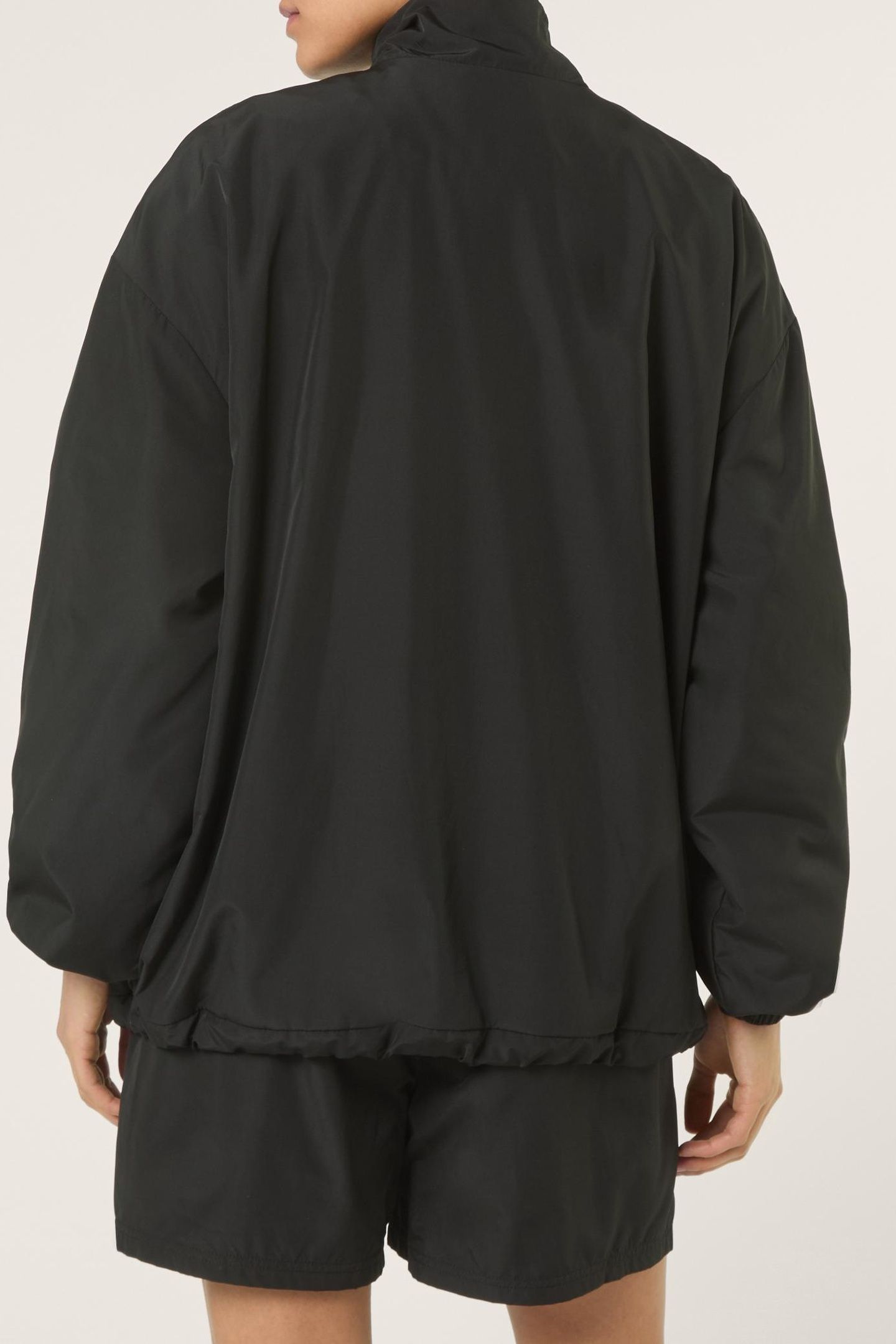CASANO OVERSIZED CONTRAST PIPING ANORAK BLACK 3