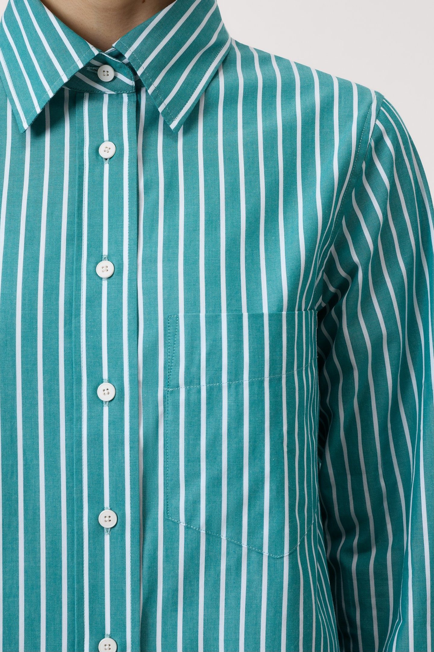 CROPPED CLASSIC SHIRT MEADOW GREEN 5
