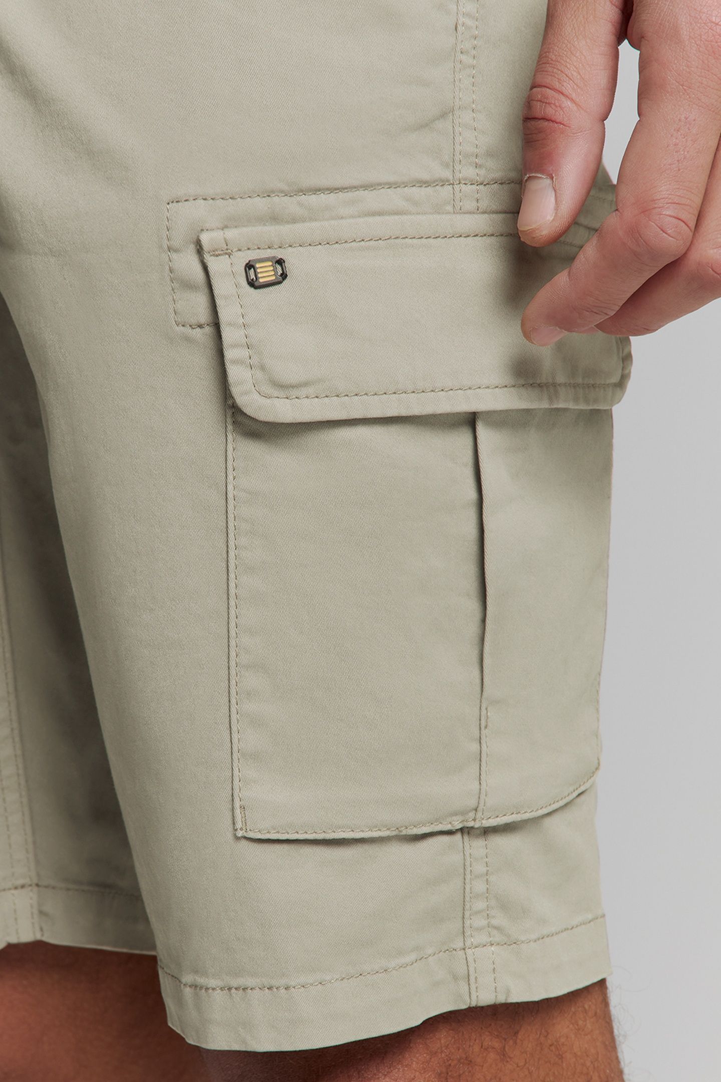 SHORT CARGO GARMENT DYED + STONE WASHED STRETCH LIGHT ARMY 7