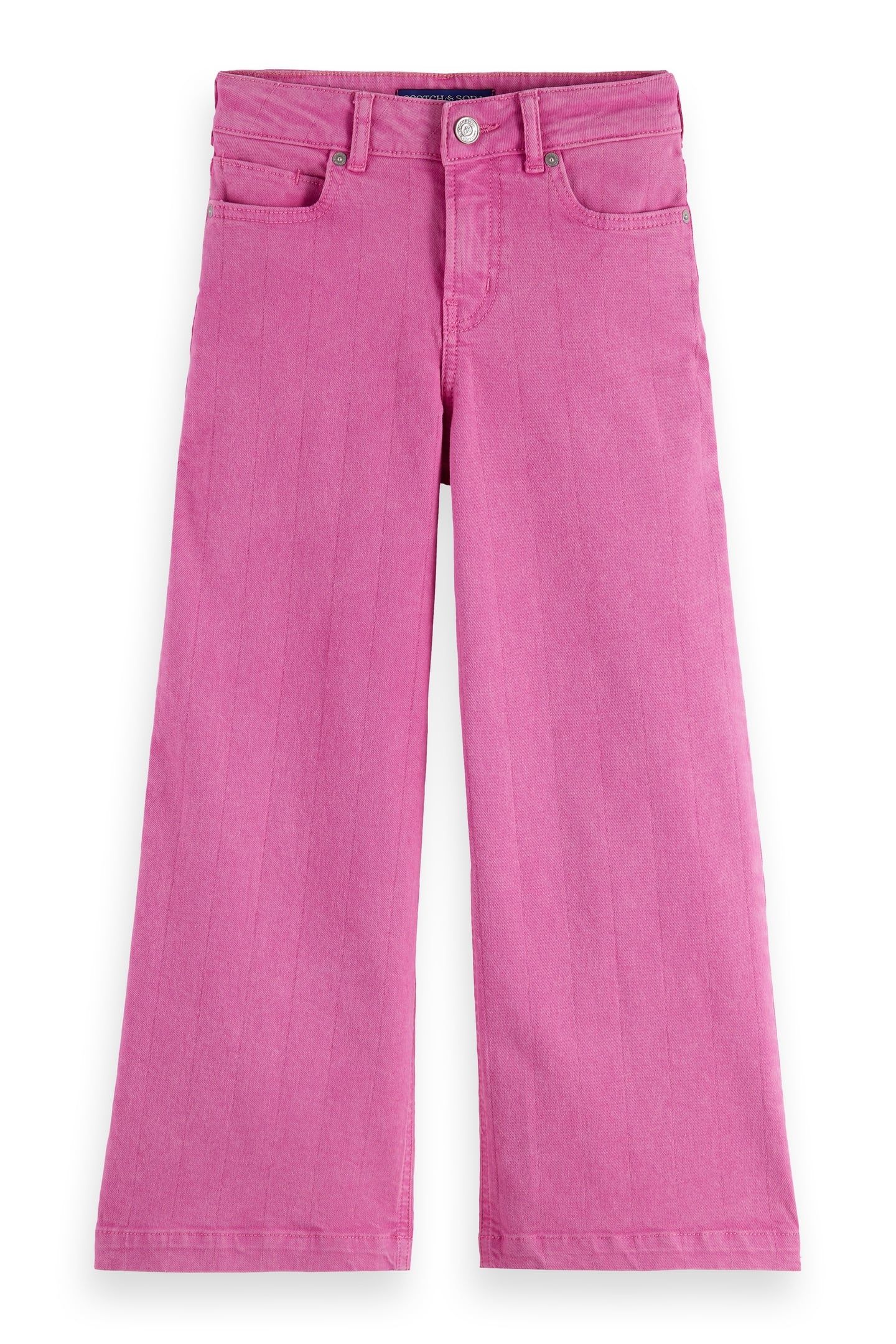 GIRL THE WAVE WIDE LEG JEANS GARMENT DYED COLOURS FUCHSIA RE 1