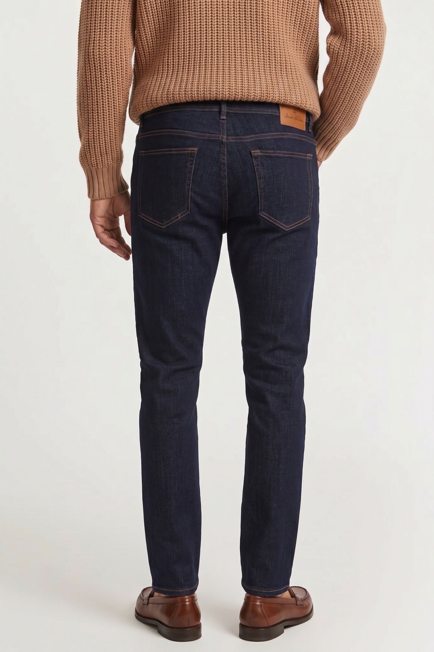 STRETCH COTTON DENIM JEANS BLUE 2