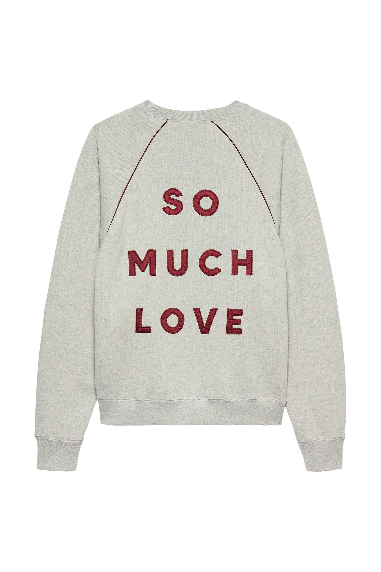 GRAPHIC SWEATER WITH PIPING LIGHT GREY MELANGE 4