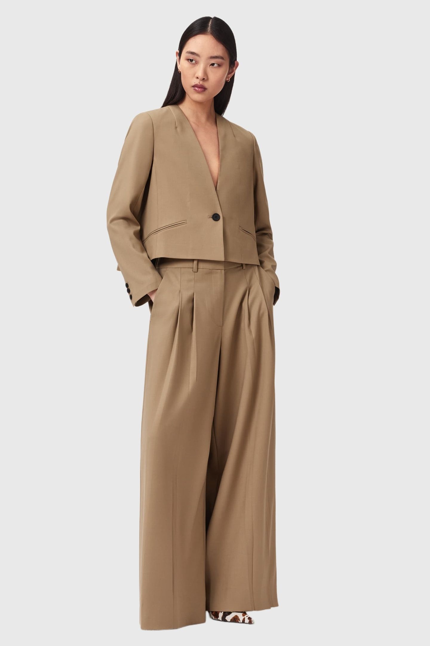 POPPY BLAZER SAND BROWN 2