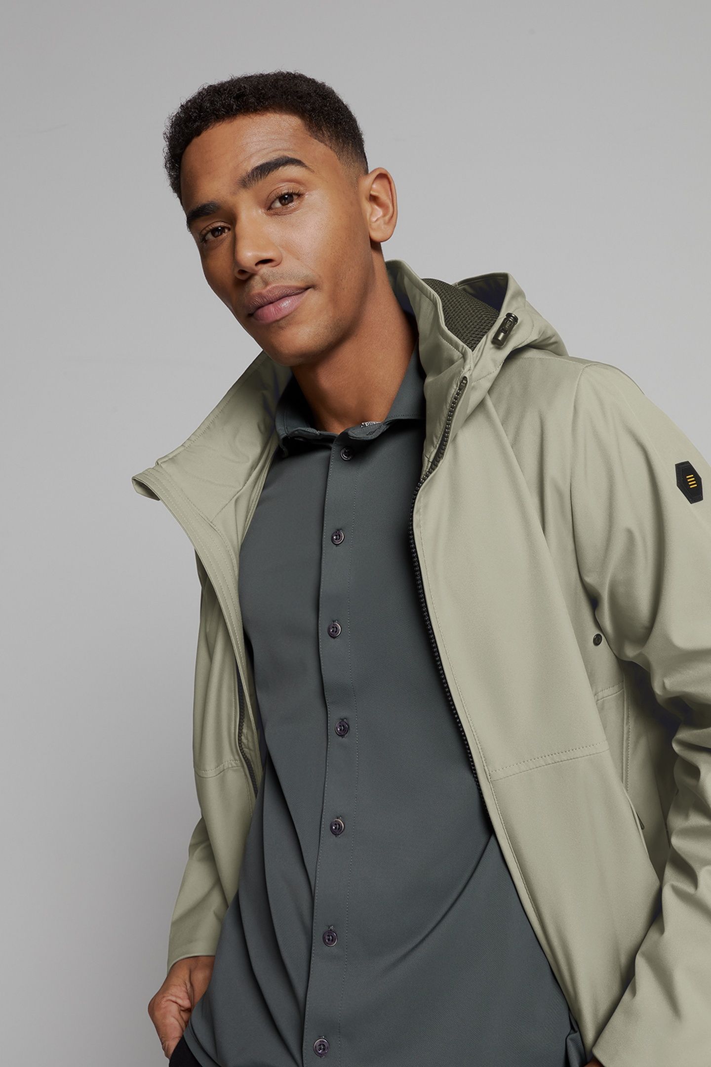 JACKET MID LONG HOOD DETACHABLE LIGHT ARMY 7