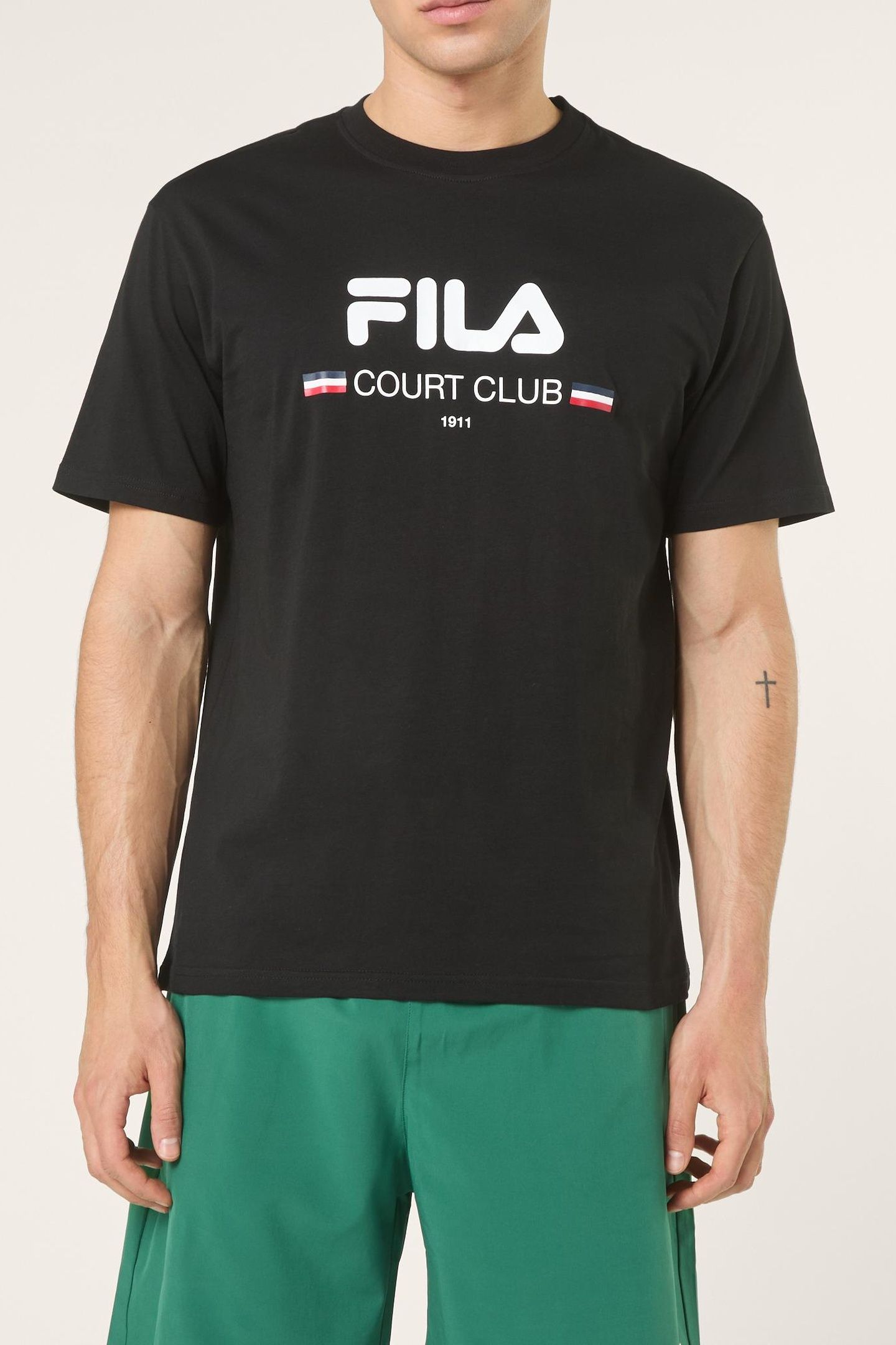 DOCCIA RELAXED LOGO GRAPHIC T-SHIRT BLACK 1