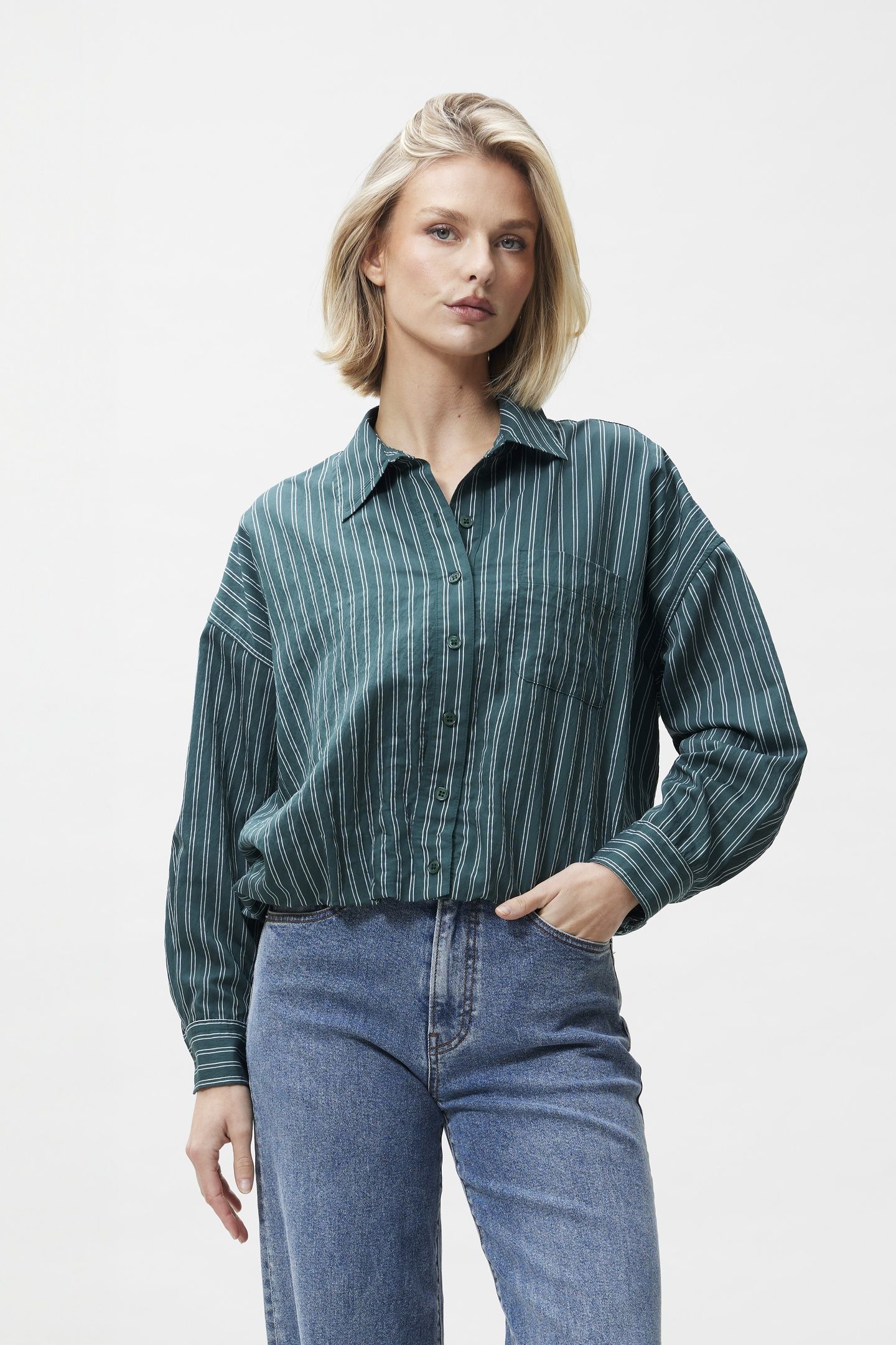 TUCK IN BLOUSE SEA MOSS 2