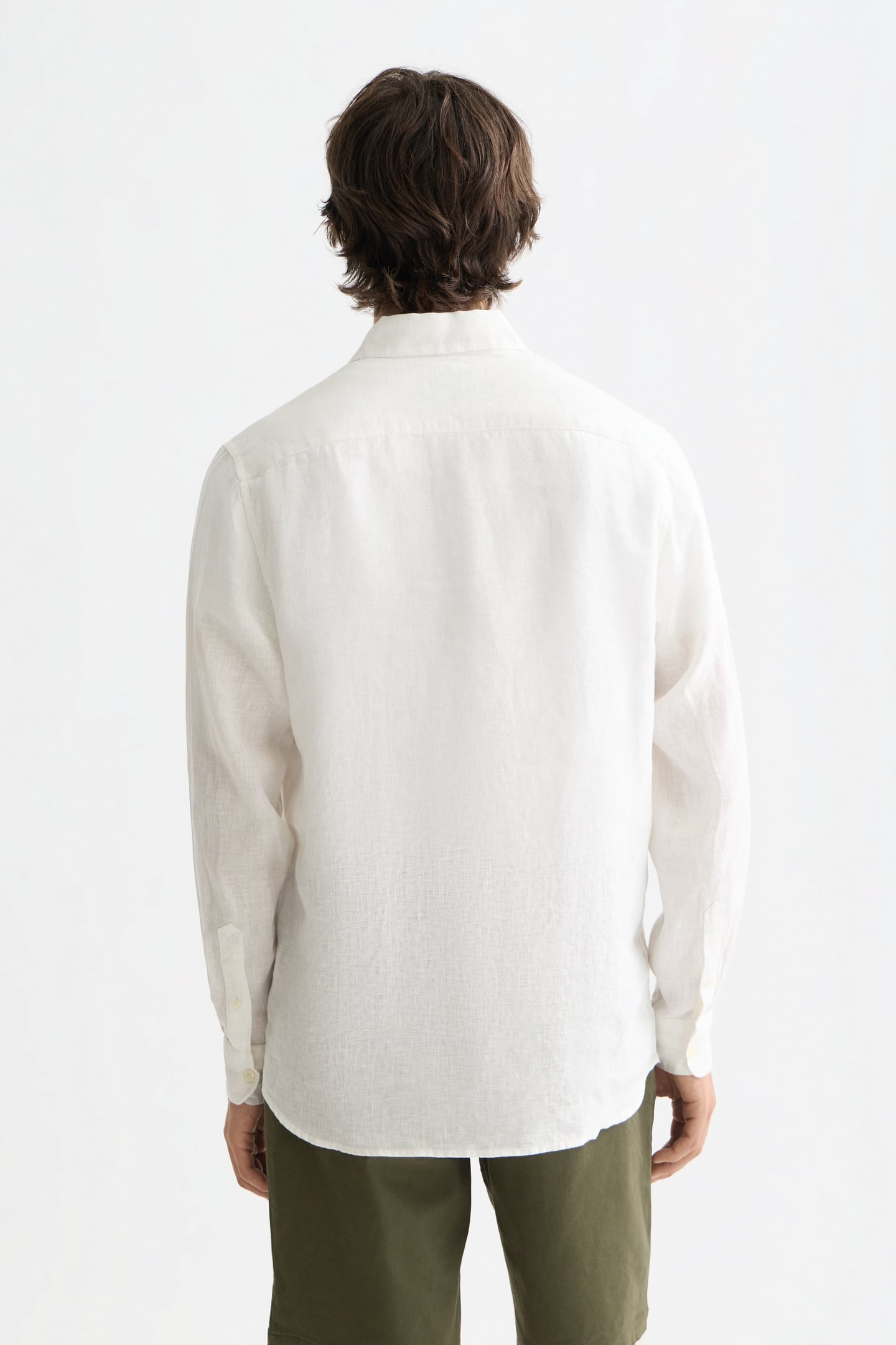 NOS LINEN REGULAR-FIT SHIRT OFF WHITE 2