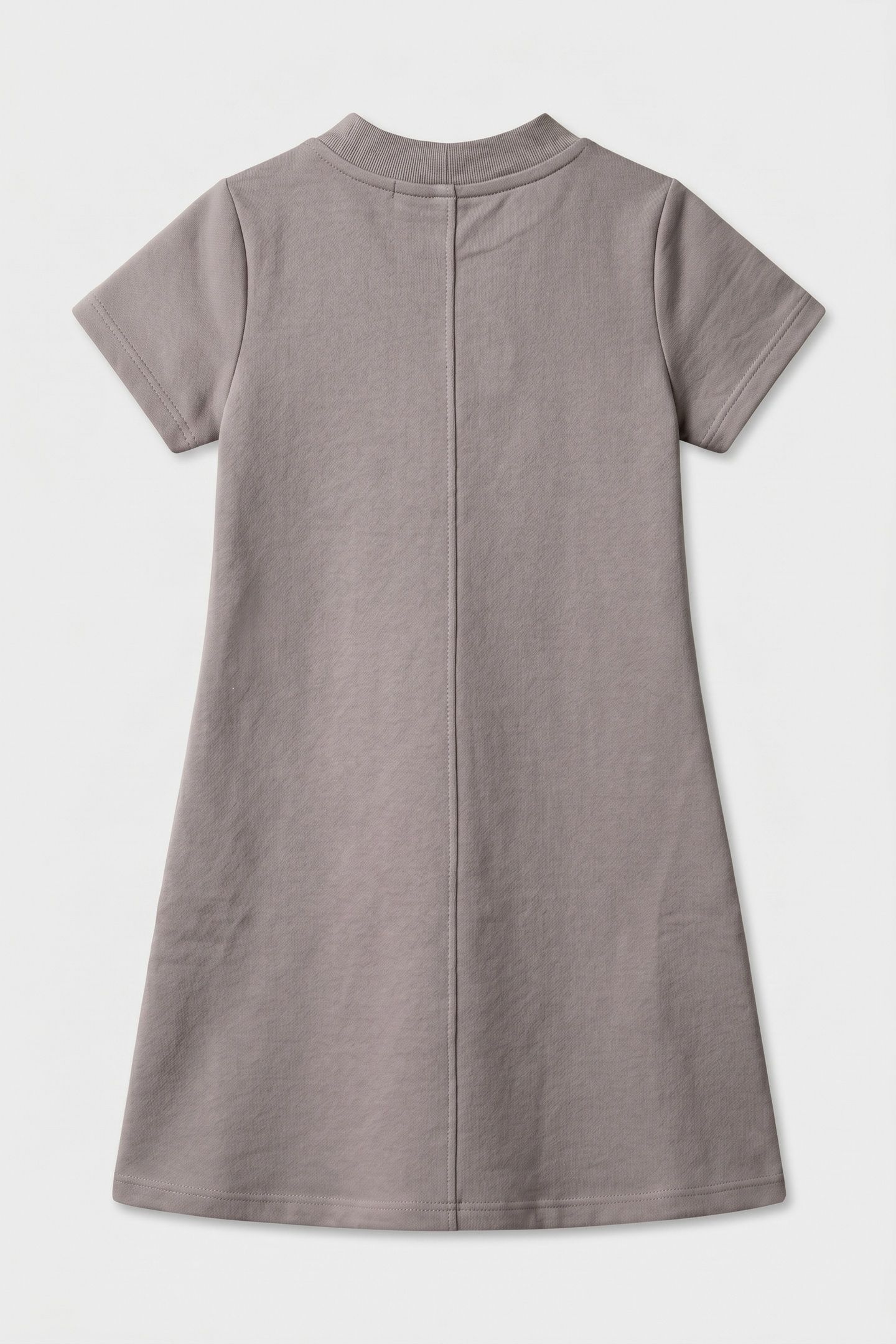 GIRLS METALLIC PRINT LS DRESS MOURNING DOVE 3