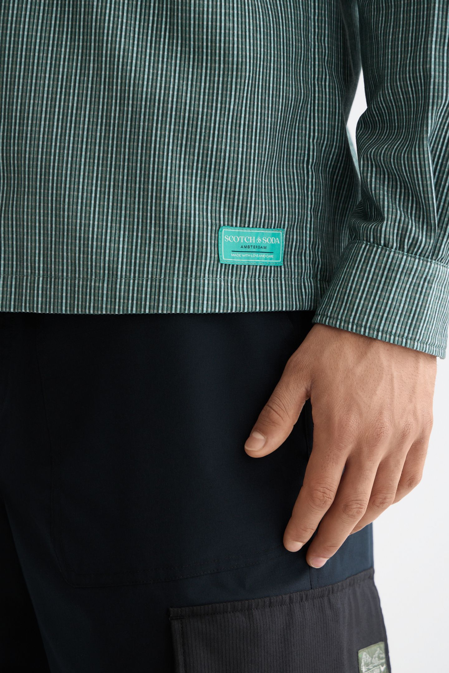 MICRO-CHECK STRUCTURED SHIRT AGATE GREEN MICRO CHECK 6