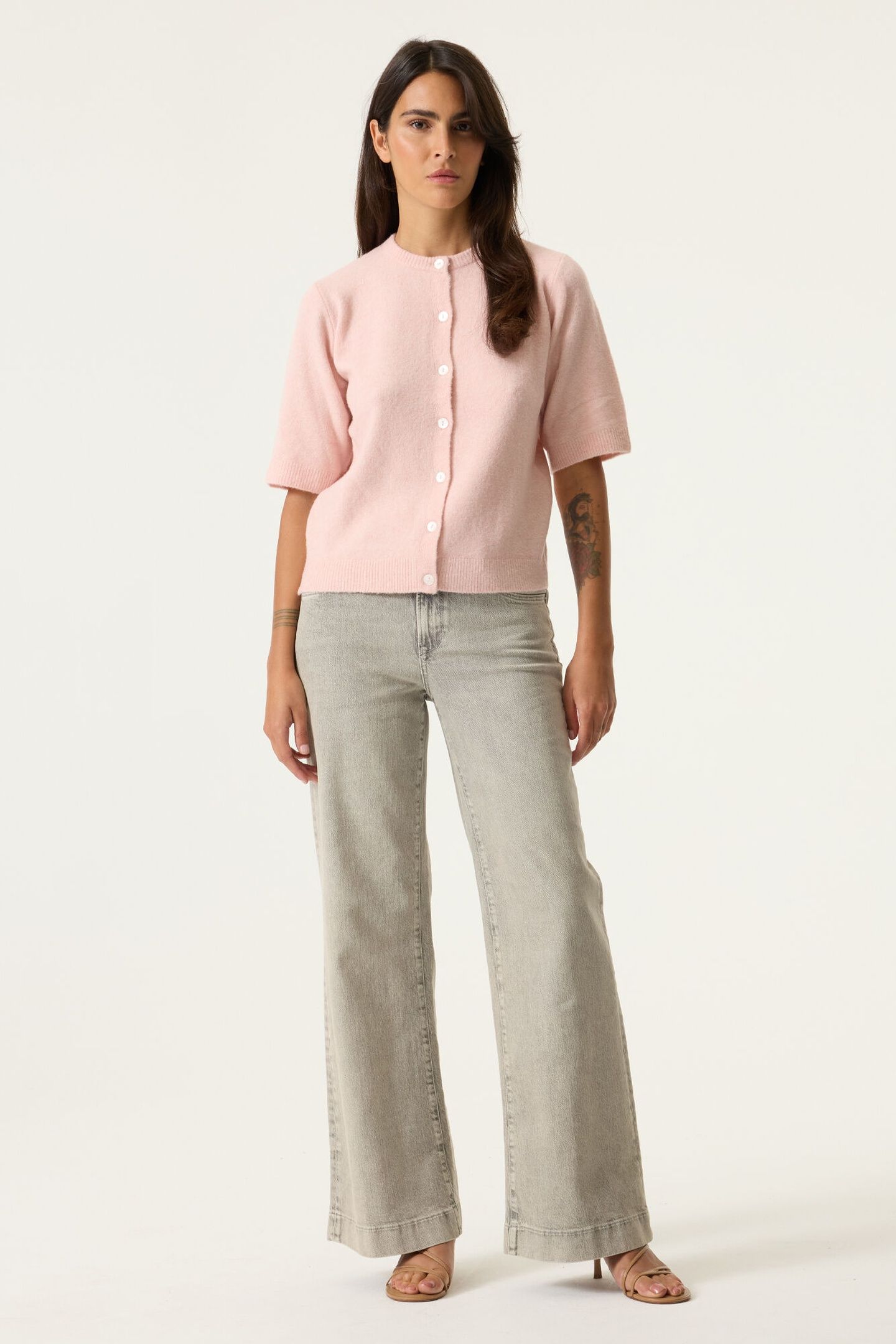 LADIES CARDIGAN DUSTY MELEE 2