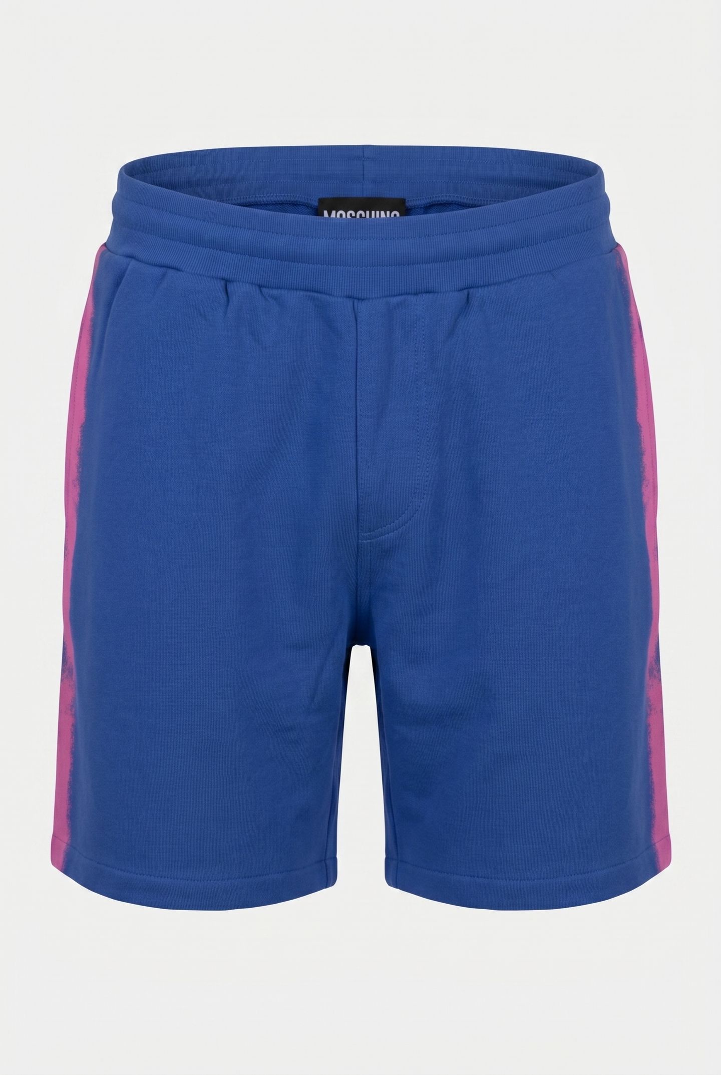 MOSCHINO PAINT ORGANIC FLEECE BERMUDA SHORTS BLUE 3