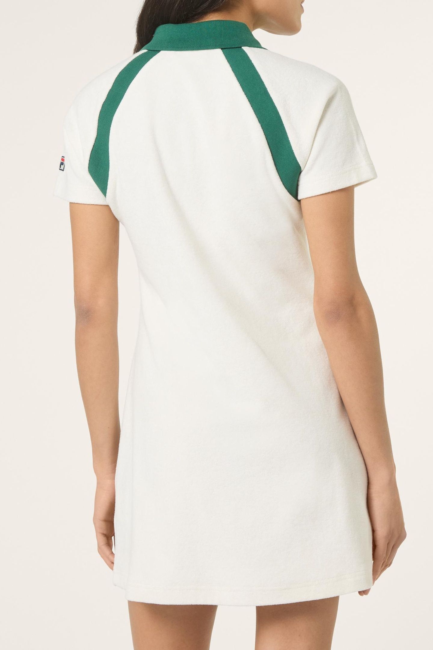 BELFIORE REGULAR TOWELLING TENNIS DRESS EGRET-POSY GREEN 3