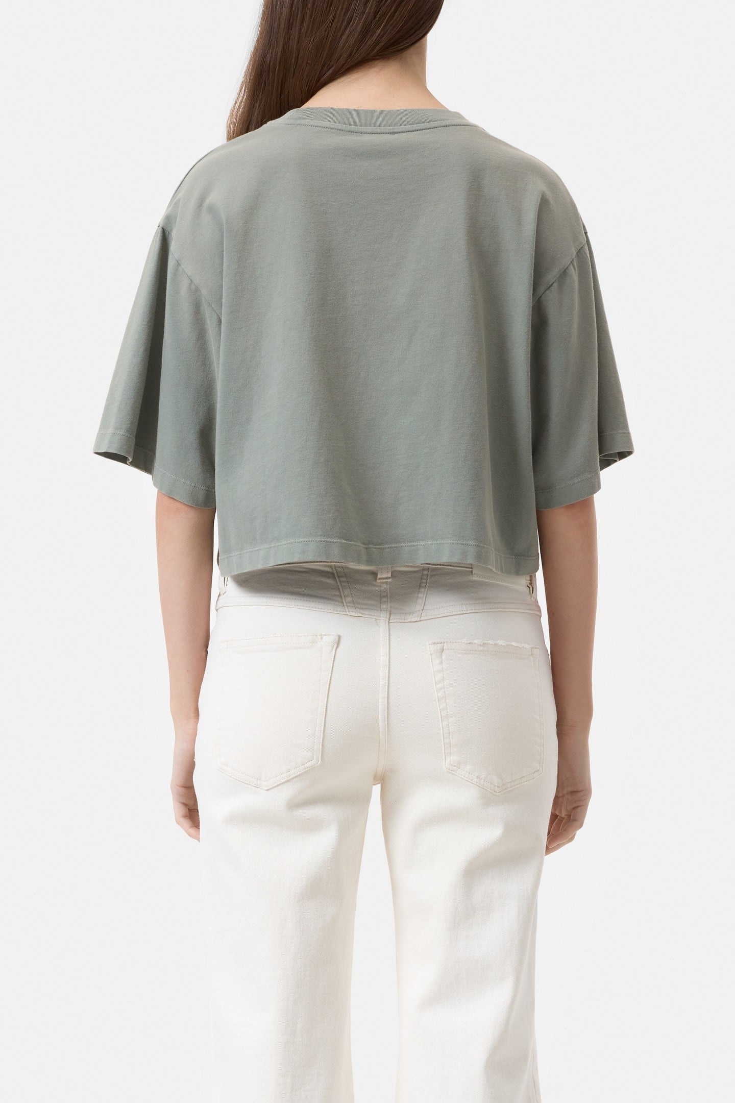 CROPPPED T-SHIRT FADED GREEN 3