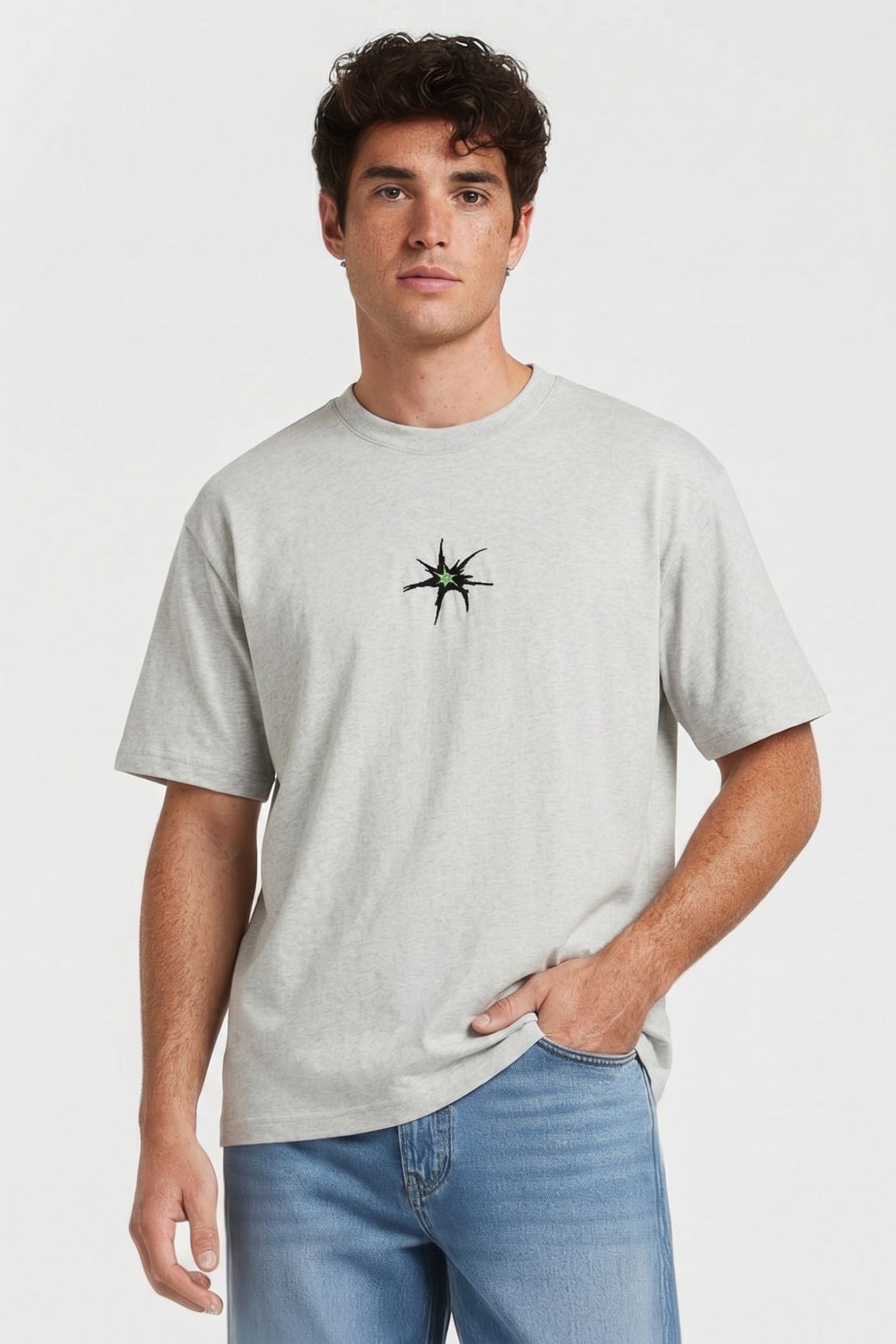 SKATE SPLATTER SS TEE ASH HEATHER 1