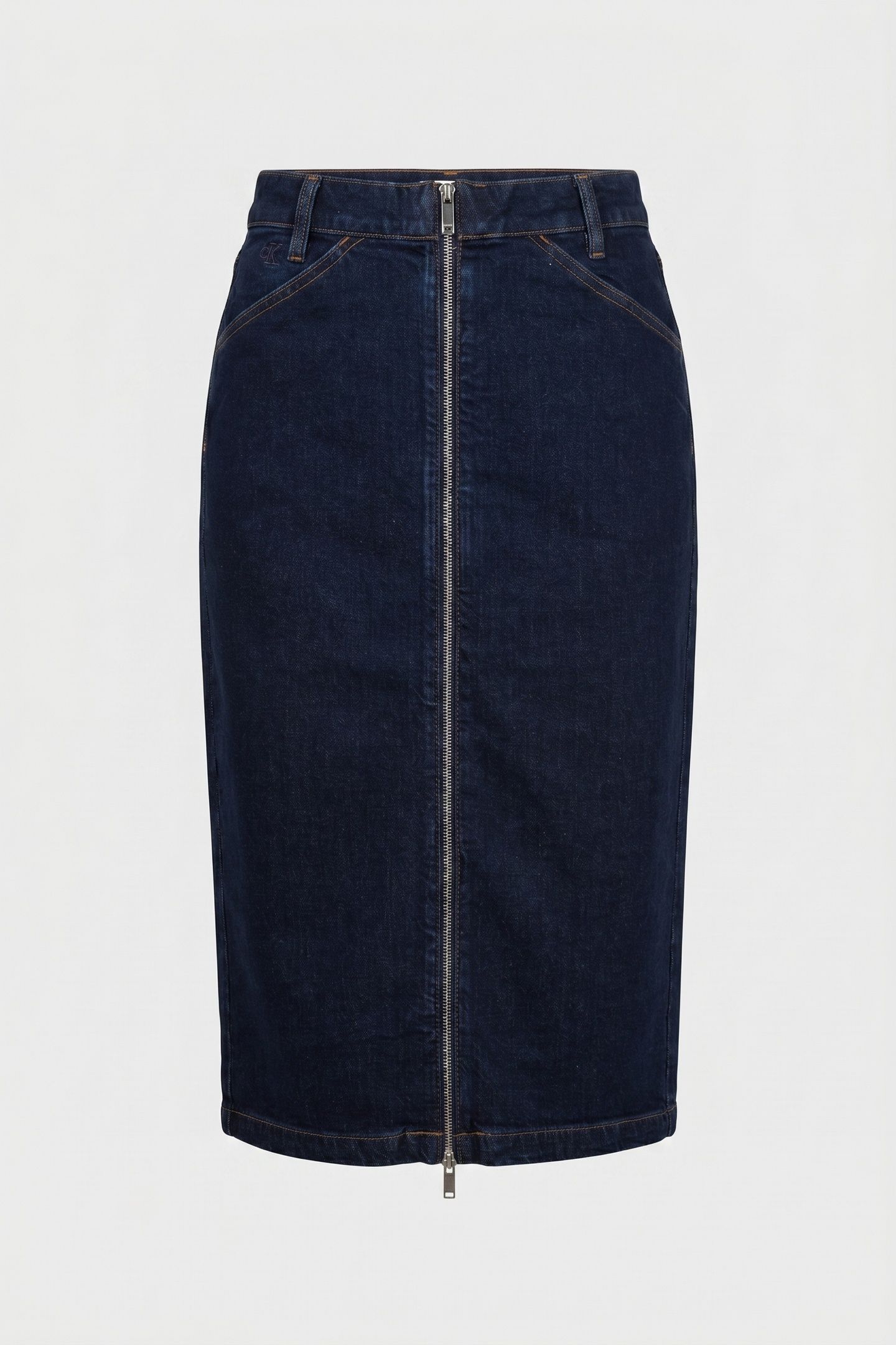 DENIM ZIP FRONT SKIRT CK CLASSIC RINSE 3