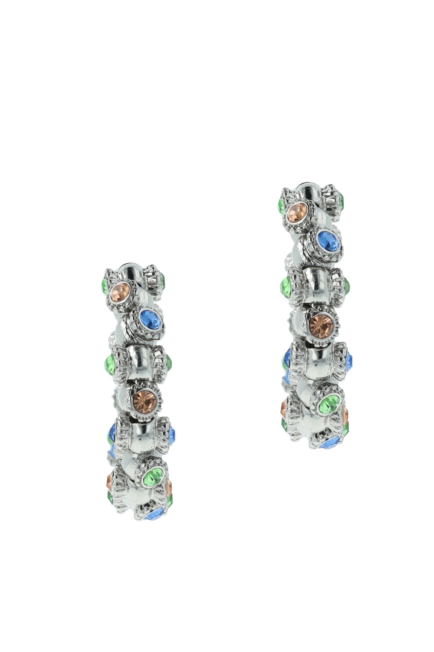 OTAZU VINTAGE BARREL HOOPS MULTICOLOR - RHODIUM 1
