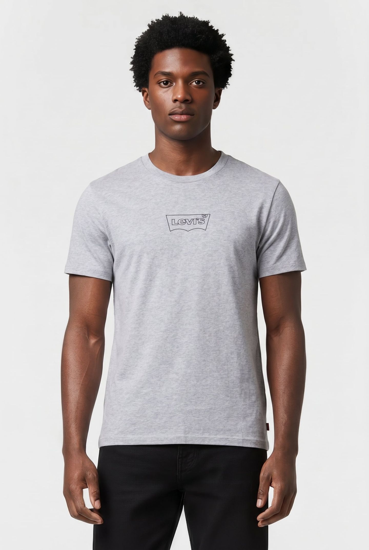 LSEGRAPHIC CREWNECK TE OUTLINE BW BLACK LOGO GREY HEATHER BO 1