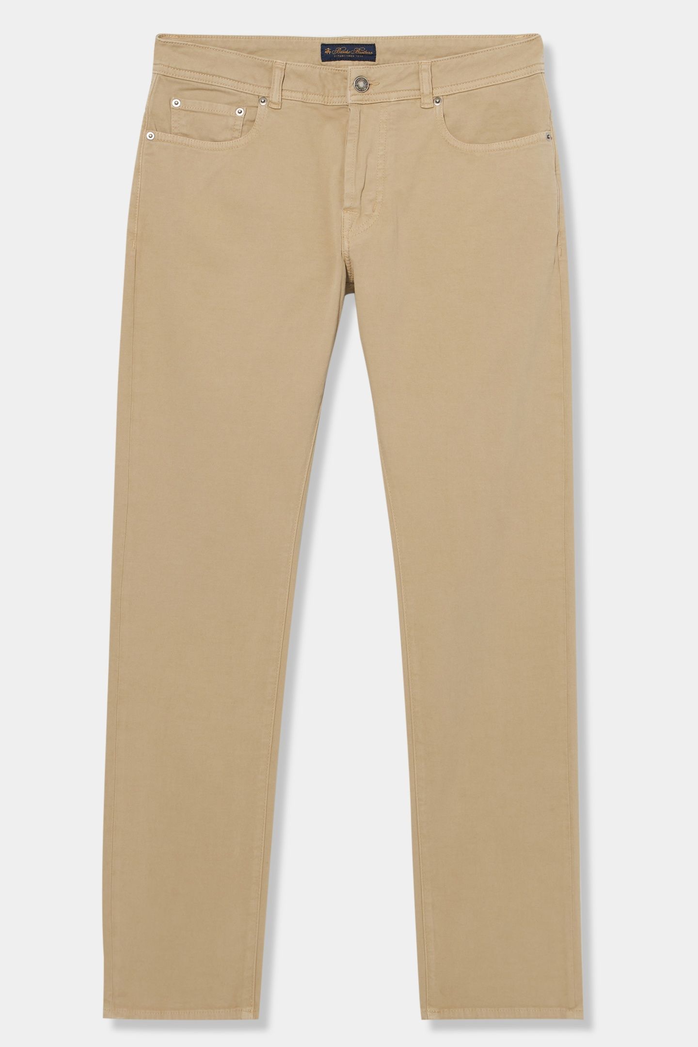 STRETCH COTTON 5-POCKET TROUSERS BEIGE 4