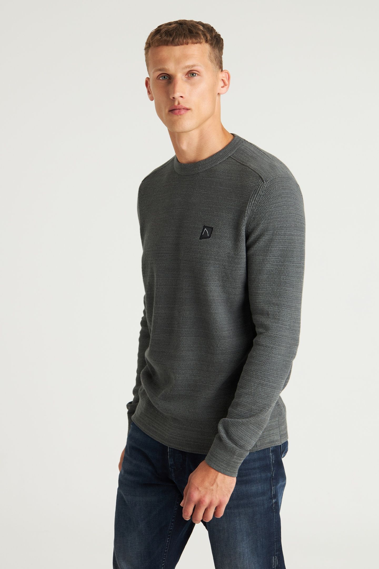BASAL MIXED PULLOVER VOLCANIC ASH 2