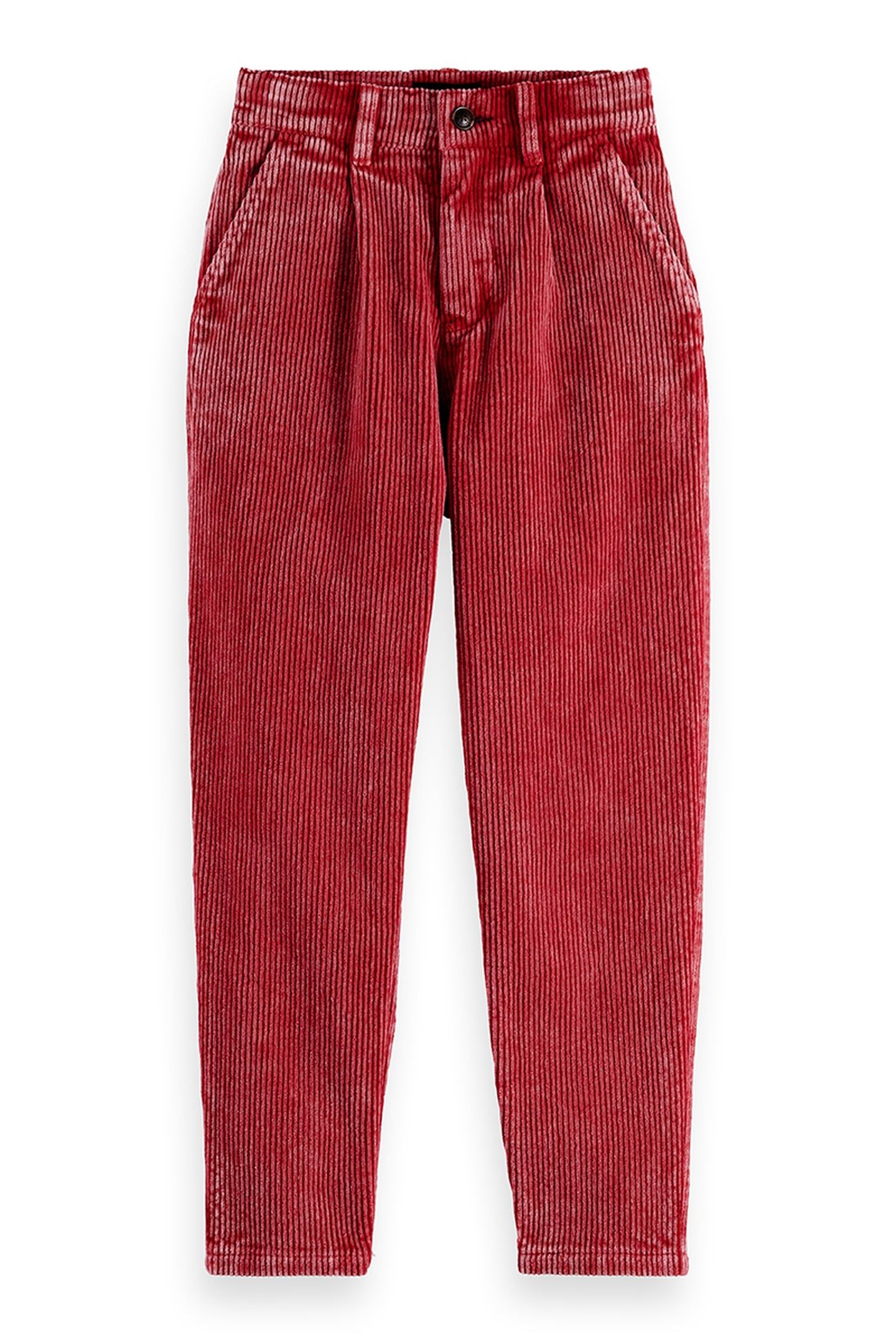 BOY LOOSE-TAPERED GARMENT-DYED CORDUROY PANTS KETCHUP 1