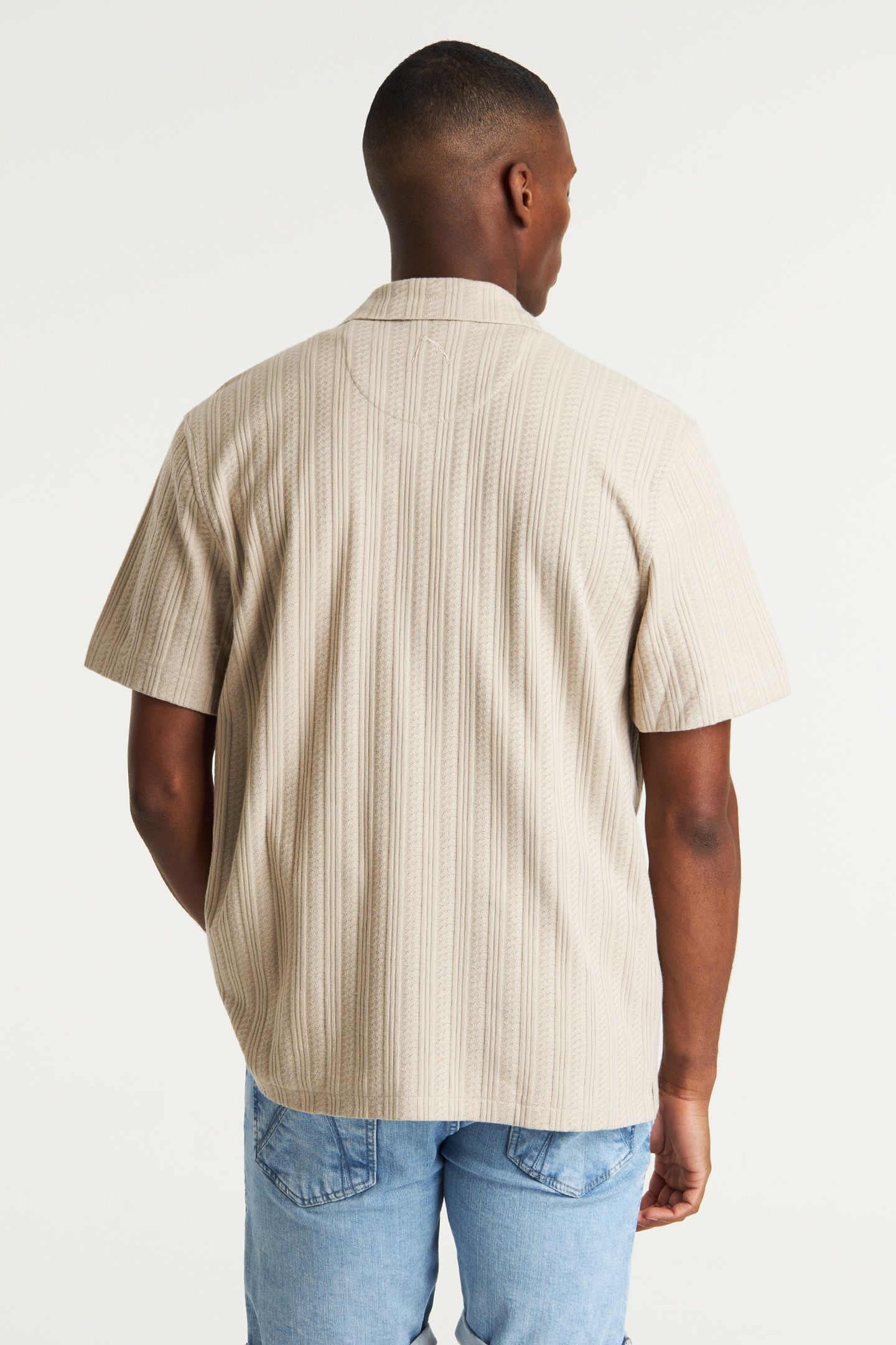 DOBY POINT SHIRT SHORT SLEEVE SILVER LINING 2