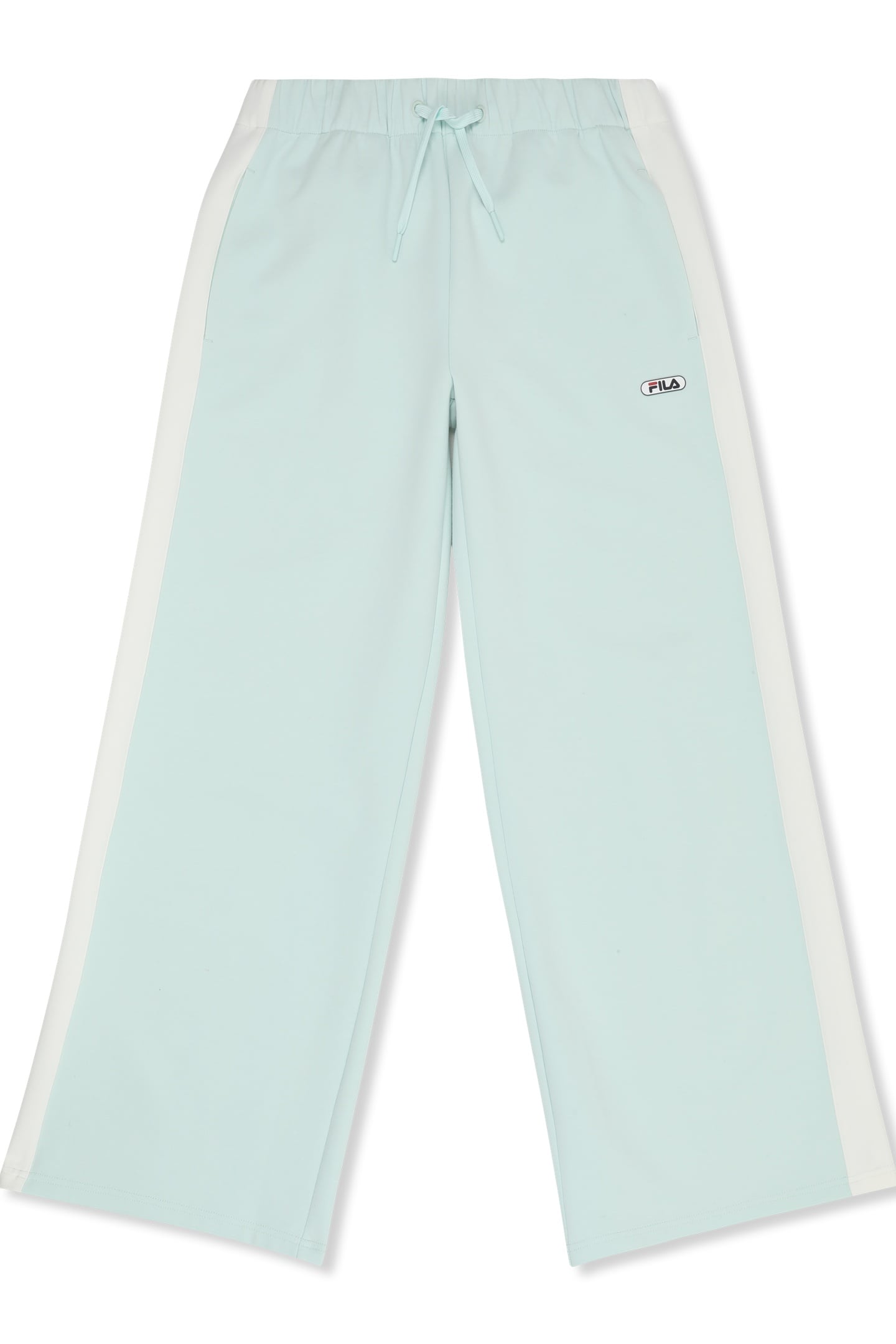 LECORE WIDE CONTRAST PANEL SCUBA TRACK PANTS SOOTHING SEA-EG 5