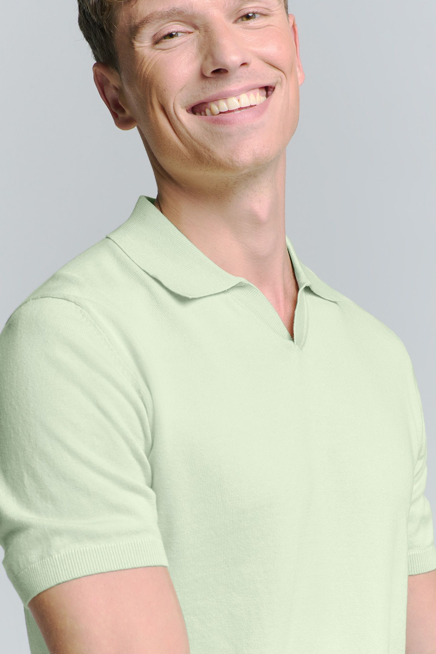 PULLOVER SHORT SLEEVE POLO V SOLID MINT 7