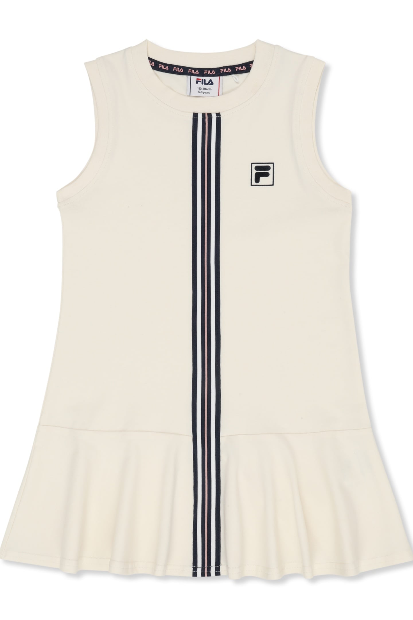 PRATOLINO REGULAR HERITAGE TAPE SLEEVELESS DRESS EGRET-MELLO 1
