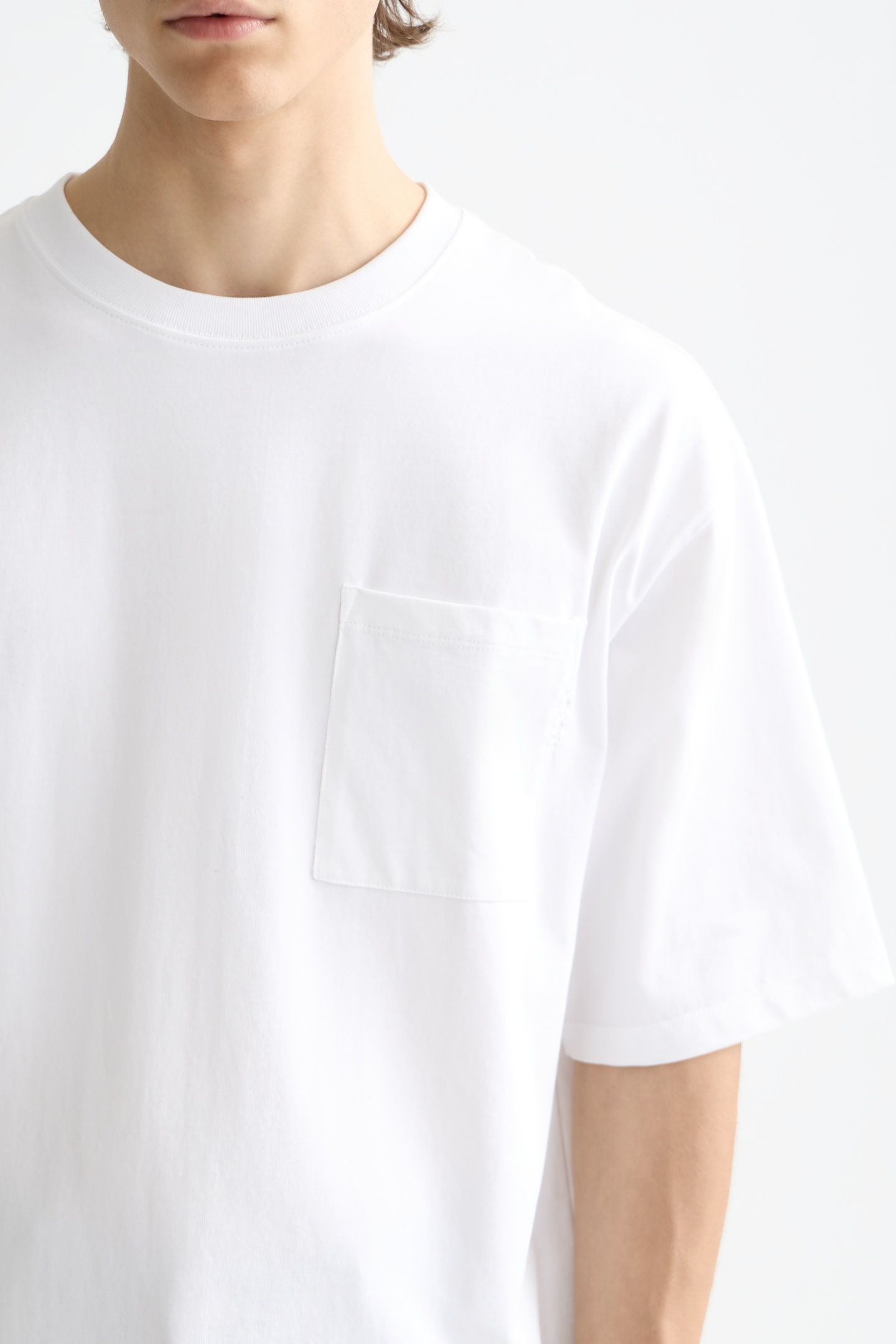 CORE - 3 CROSSES LOOSE FIT POCKET T-SHIRT WHITE 4