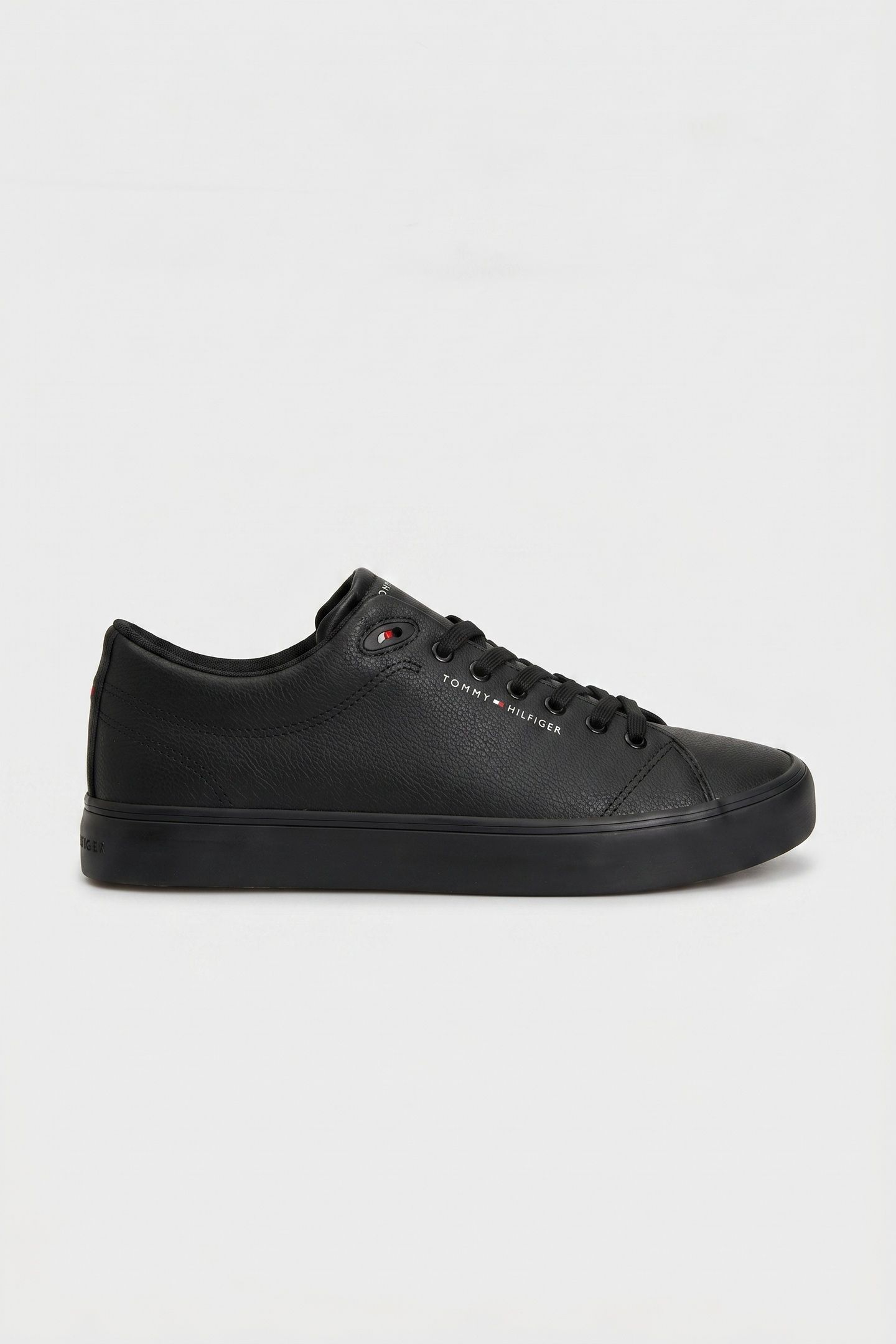 LOGO TRAINERS WITH LEATHER TRIPLE BLACK 1