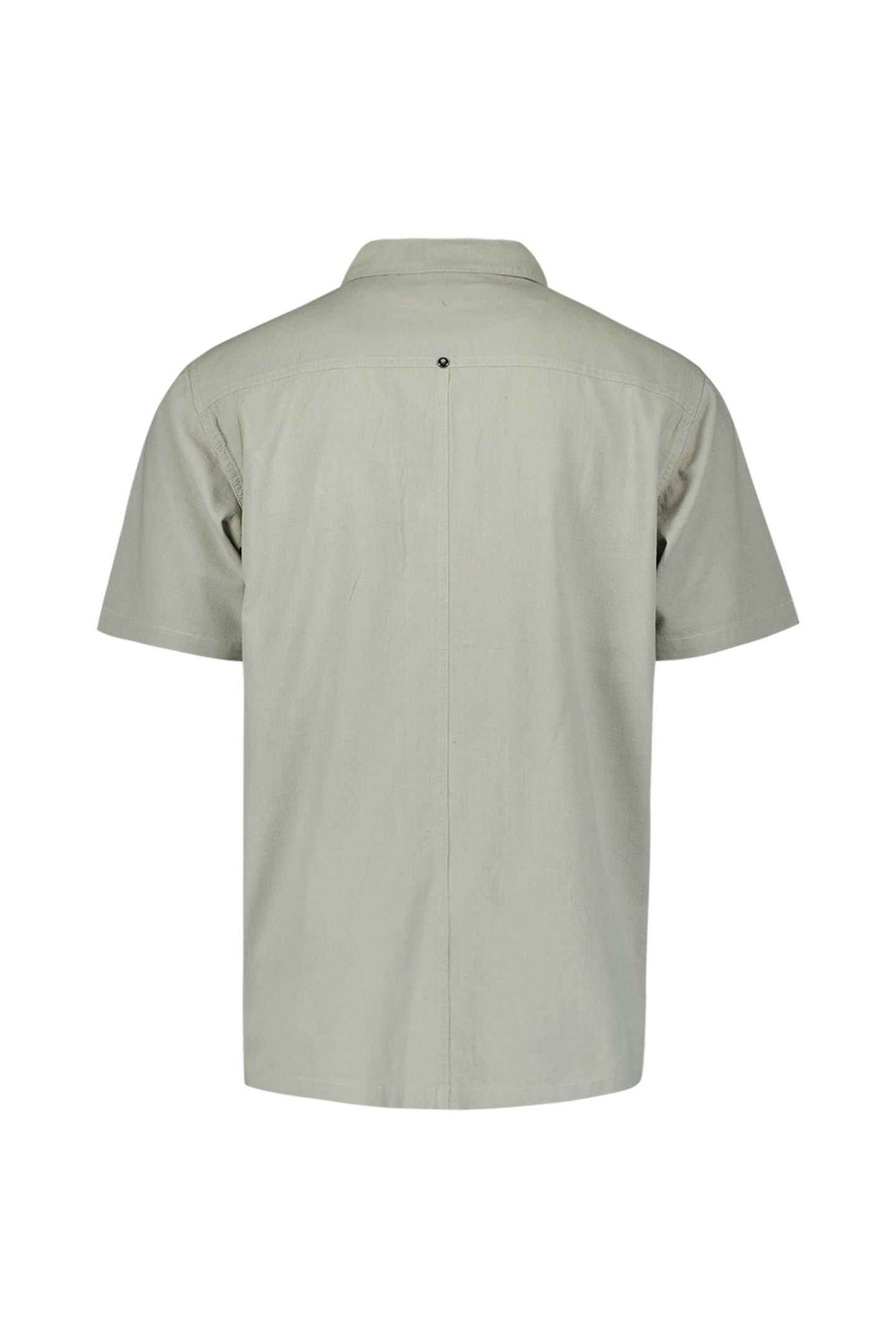 OVERSHIRT FULL BUTTON SHORT SLEEVE REVERS COLLAR SLUB SMOKE 2