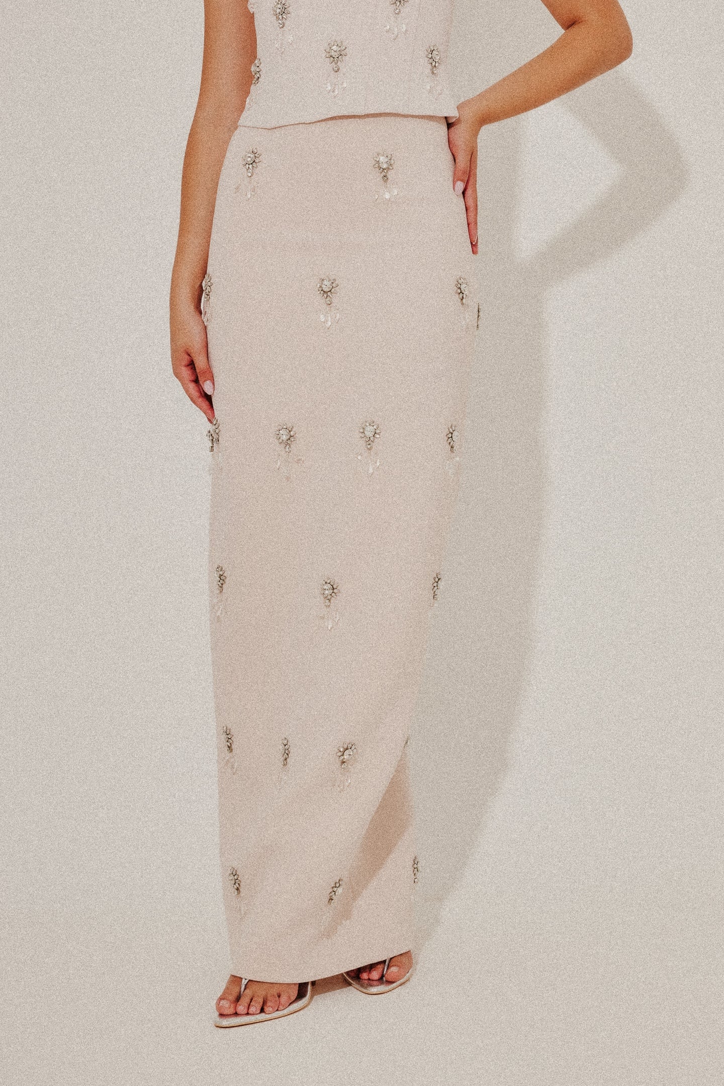 CRYSTAL MAXI SKIRT BLUSH 1