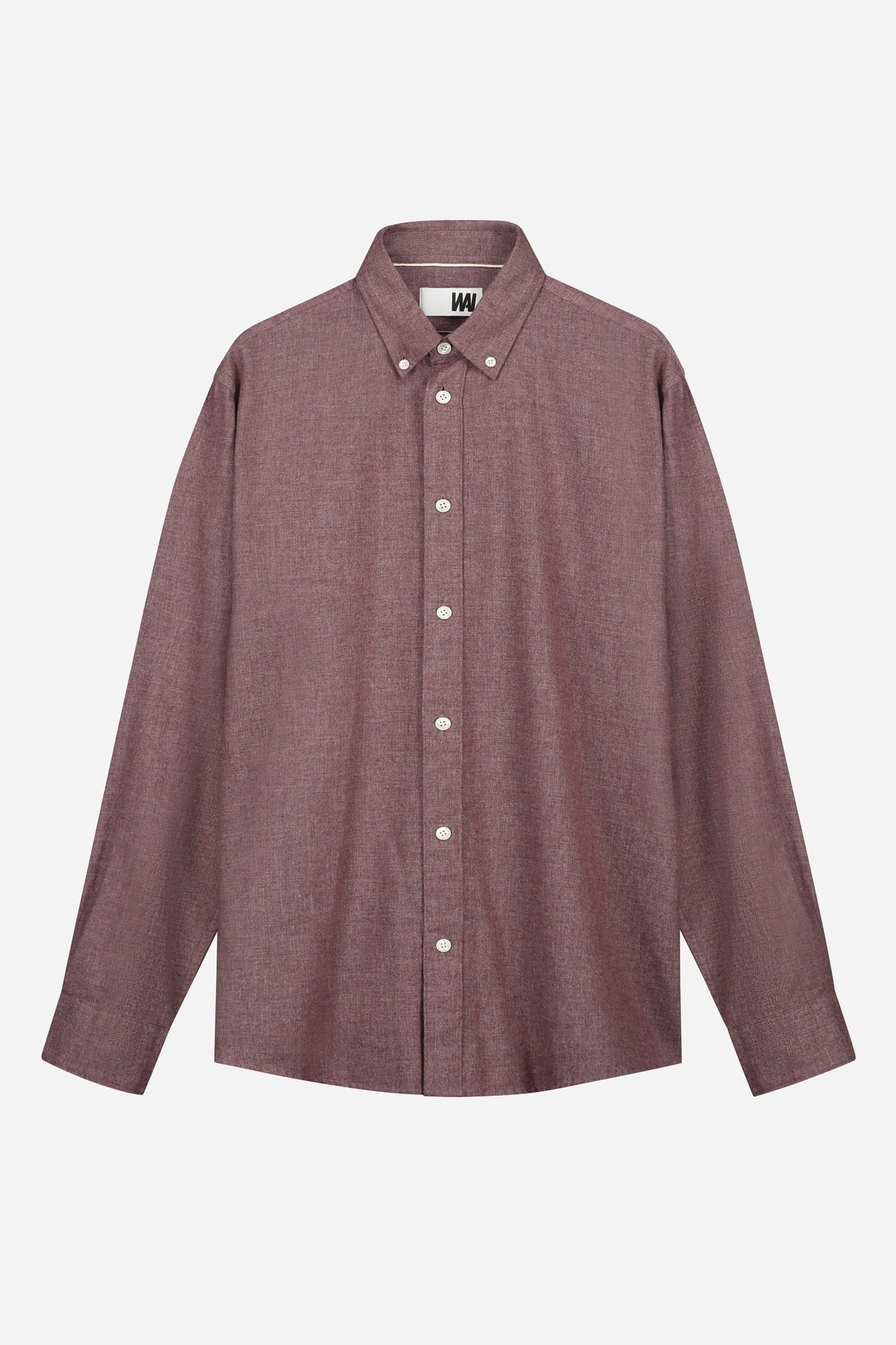 WAL – JAMES BRUSHED TWILL REGULAR SHIRT BURGUNDY 1
