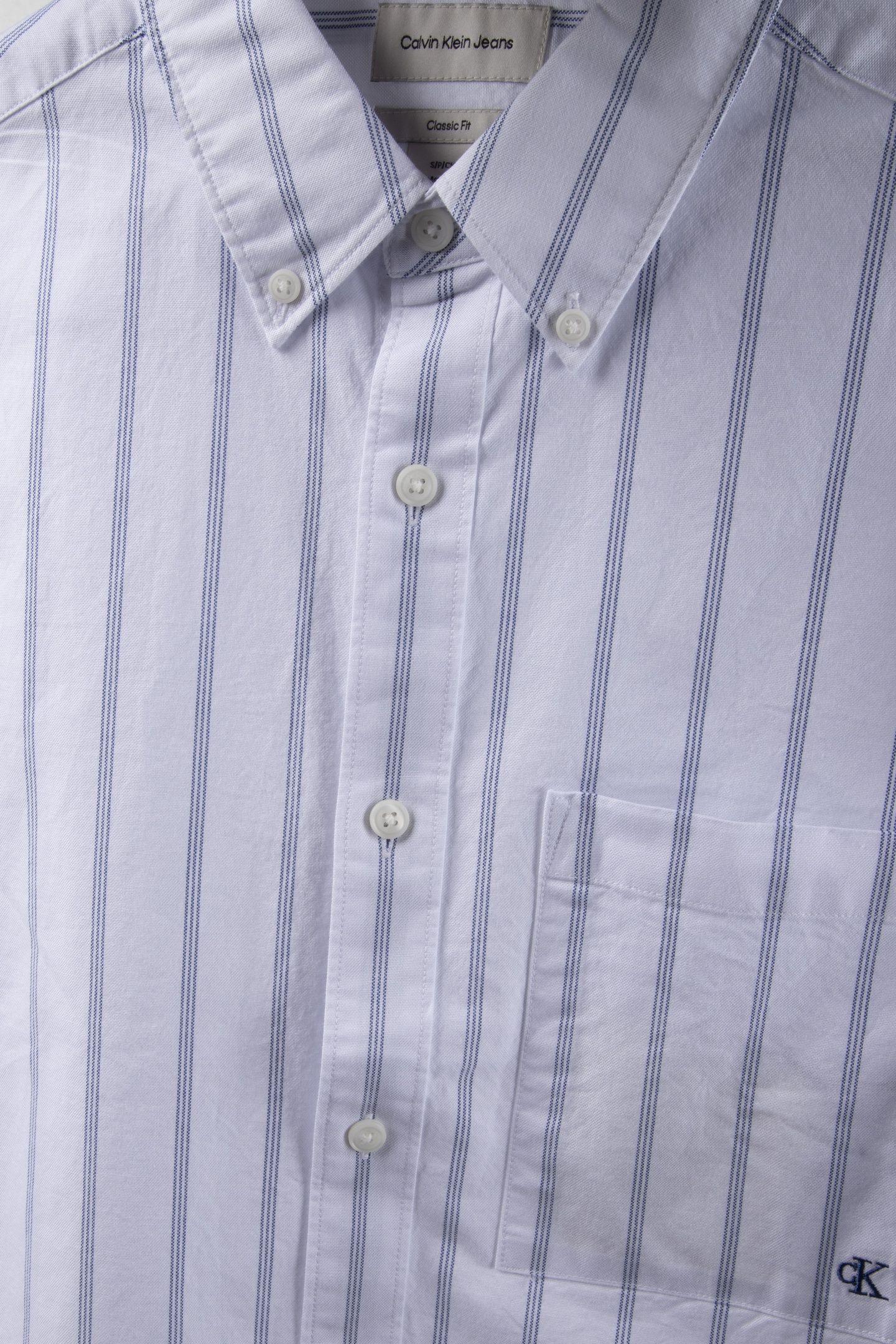 LS STRIPE OXFORD CLASSIC SHIRT BRILLIANT WHITE 4