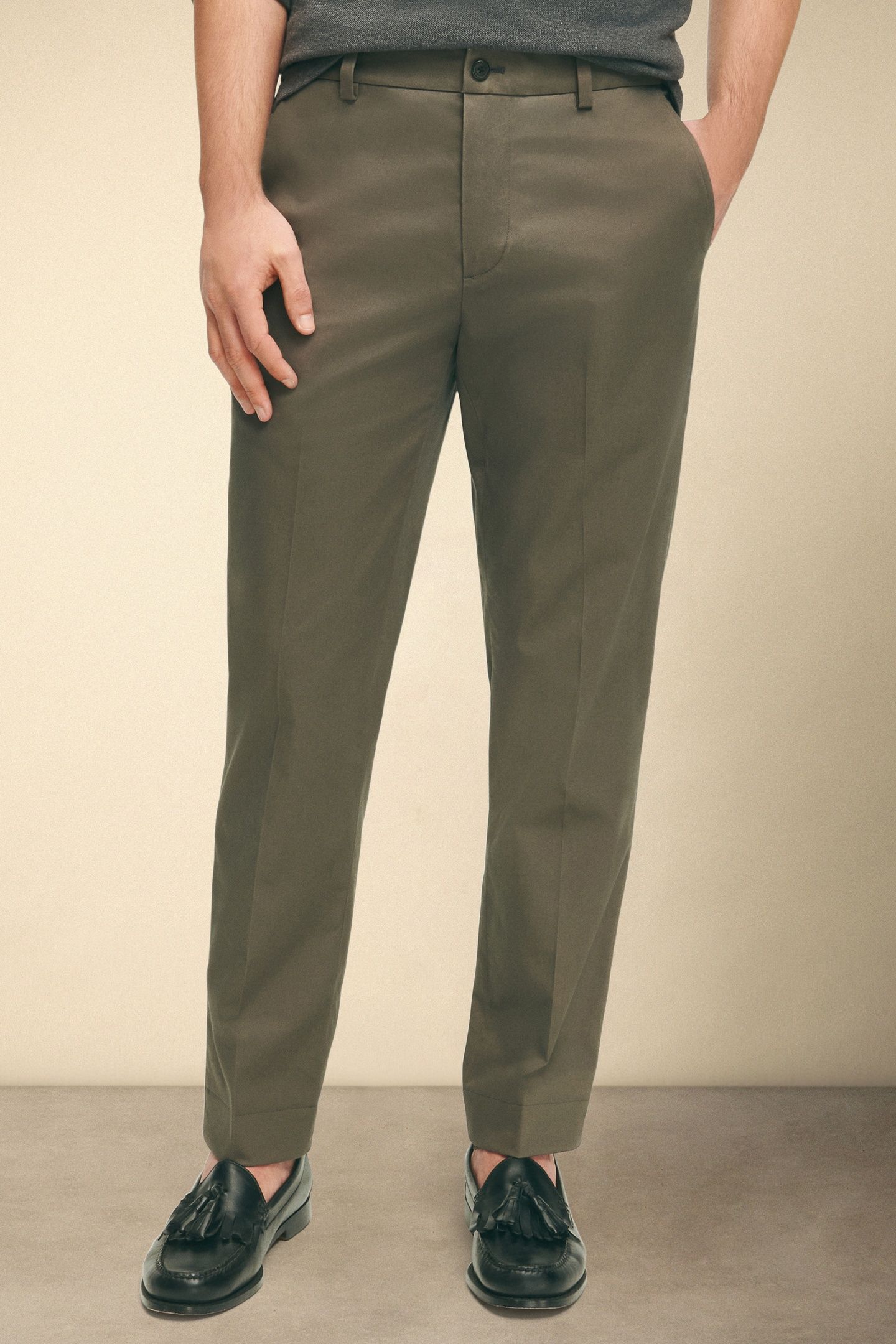 SLIM FIT ADVANTAGE STRETCH CHINO GREY 1