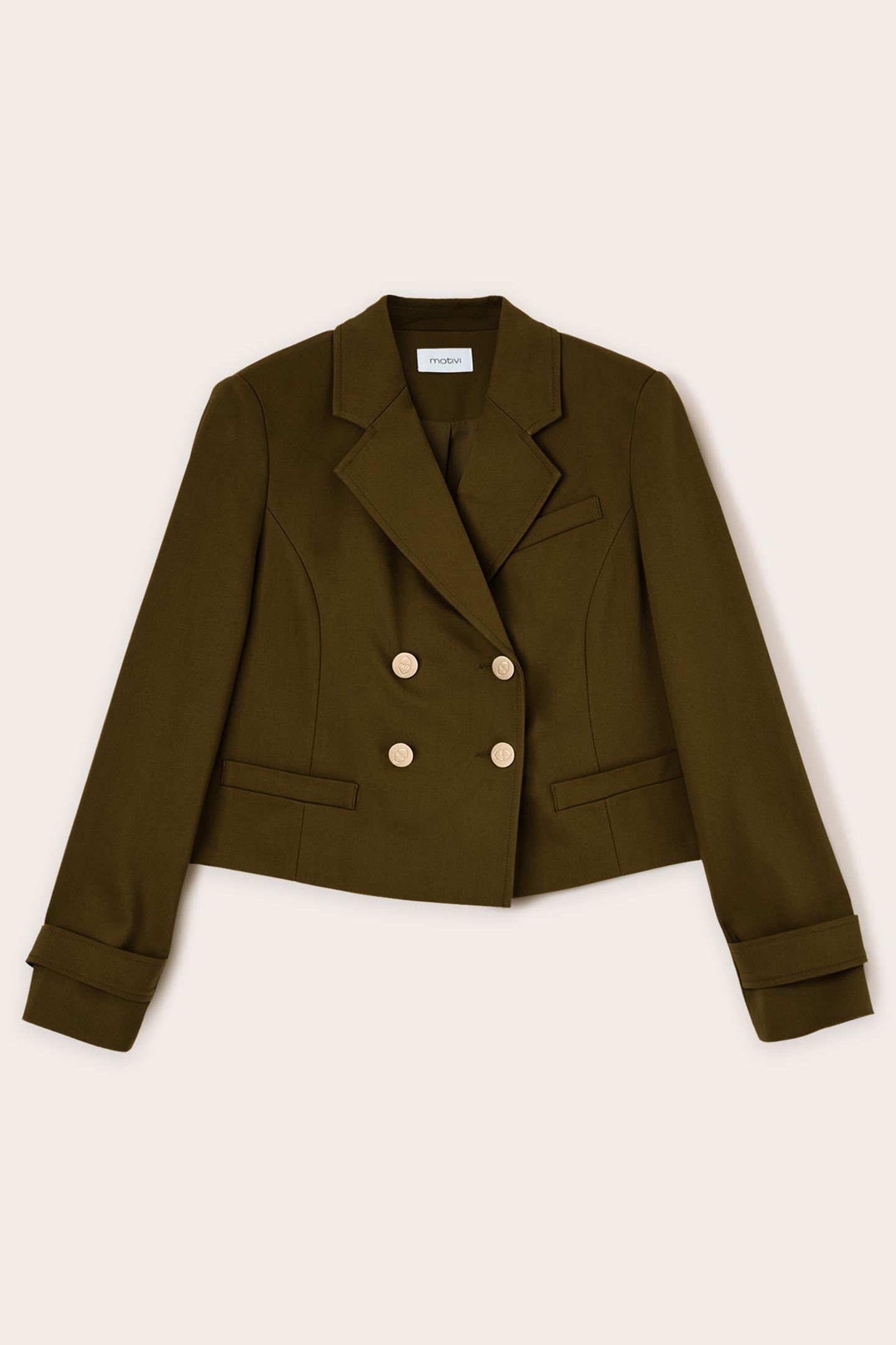 COTTON BLEND SPENCER JACKET MILITARY GREEN 4